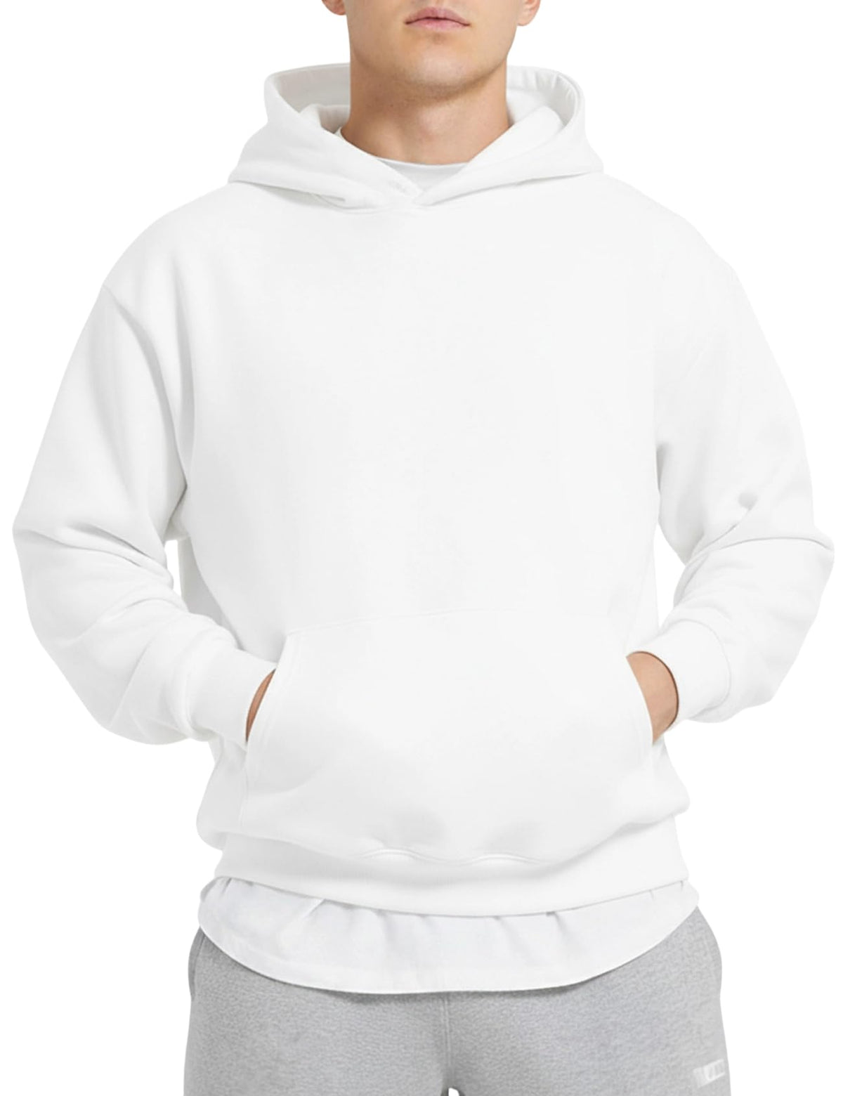 PAODIKUAI Men Hoodie Sweatshirt Loose Fit Fashion Pullover Hoodie Casual Long Sleeve Hooded Sweatshirt with Pocket