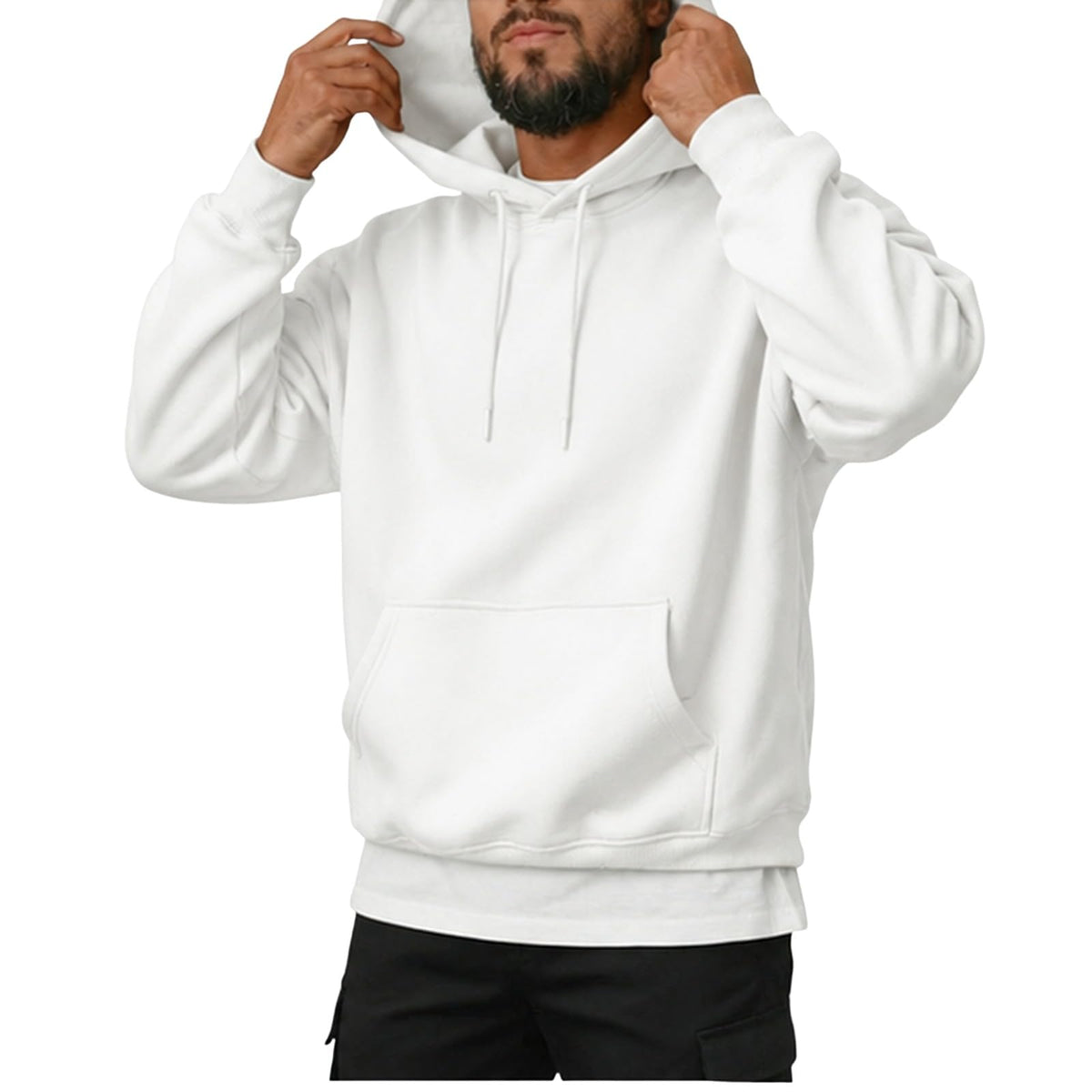 Oversized Hoodies for Men Fleece Long Sleeve Relaxed Sweatshirt Y2k