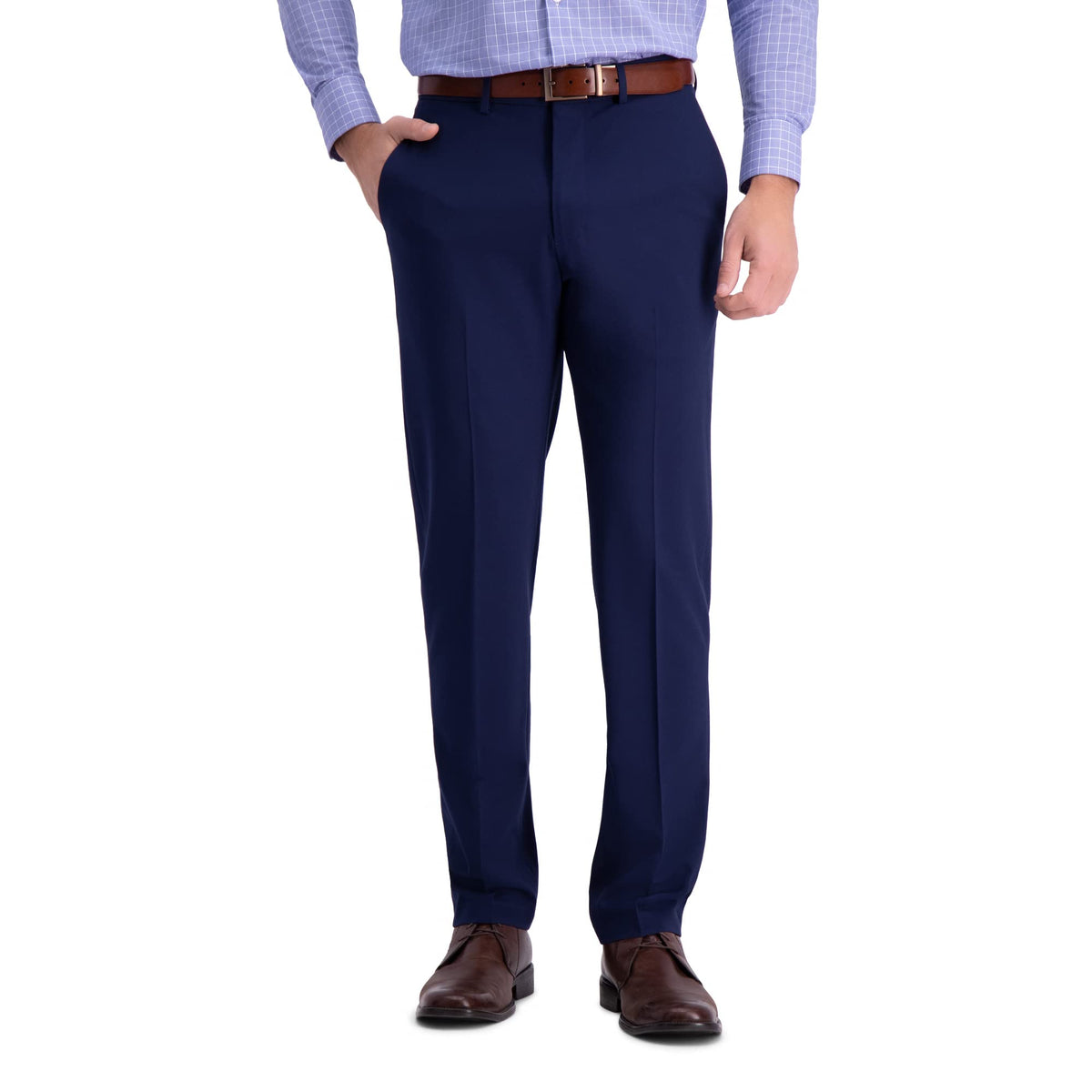 Haggar Men's Haggar Men’s Jmh 4-Way Stretch Slim Fit Flat Front Dress Pant
