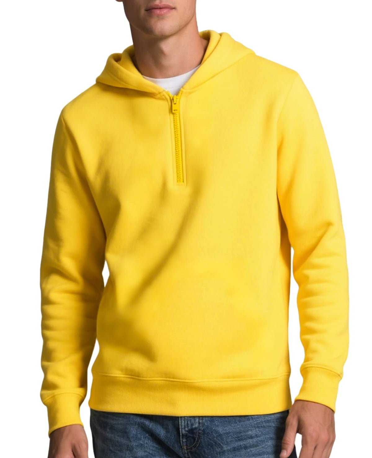 Men's Hoodie Quarter Zip Pullover Sweatshirts Fleece Hoodies Casual Long Sleeve Athletic Hooded Sweat Shirt for Men