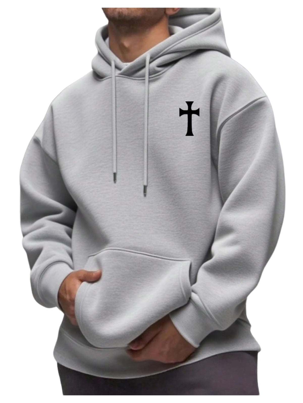 SOLY HUX Men's Graphic Print Hoodies Drawstring Drop Shoulder Sweatshirt