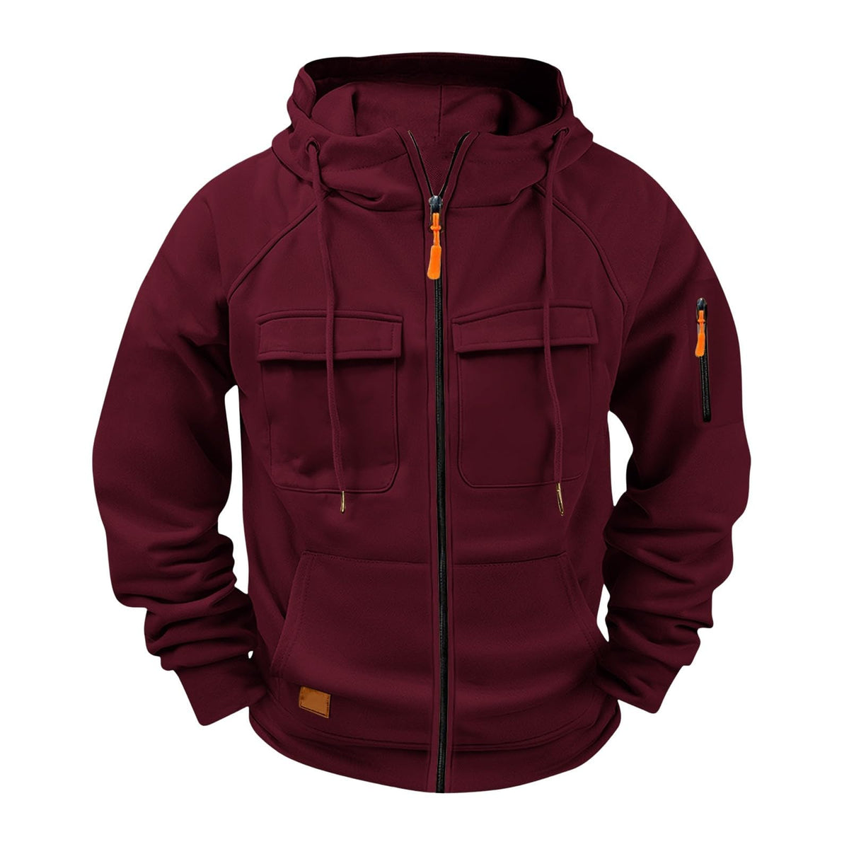 Tactical Hoodies for Men Full Zip Up Fleece Lined Cargo Sweatshirts