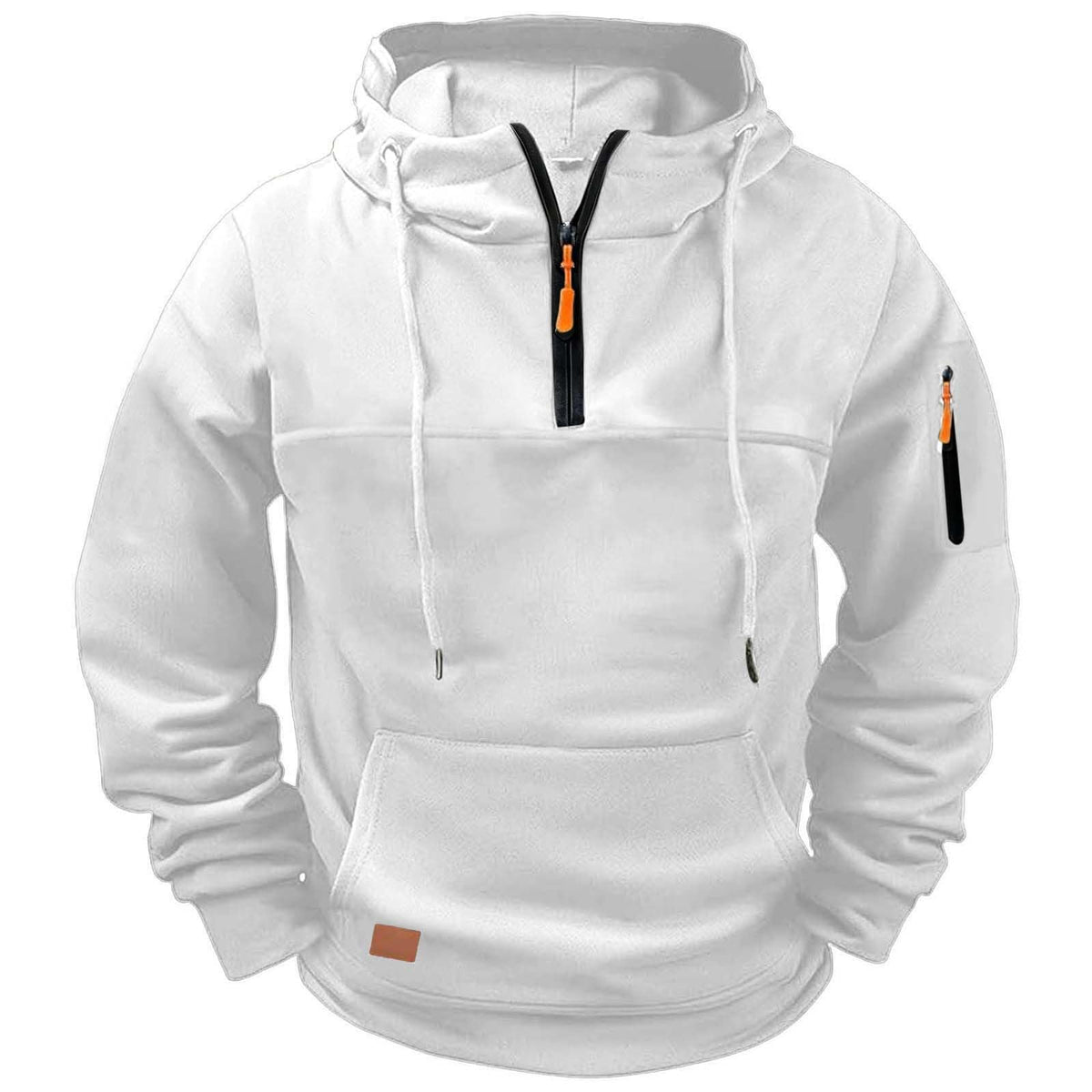 Hoodies for Men Quarter Zip Sweatshirt Tactical Cargo Pullover with Pockets