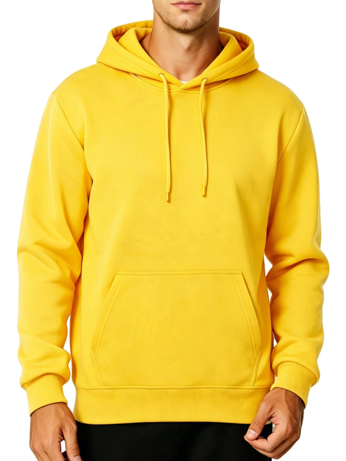 Men's Fleece Hoodie Pullover Long Sleeve Hooded Sweatshirt Drawstring Kangaroo Pocket Athletic Hoodies