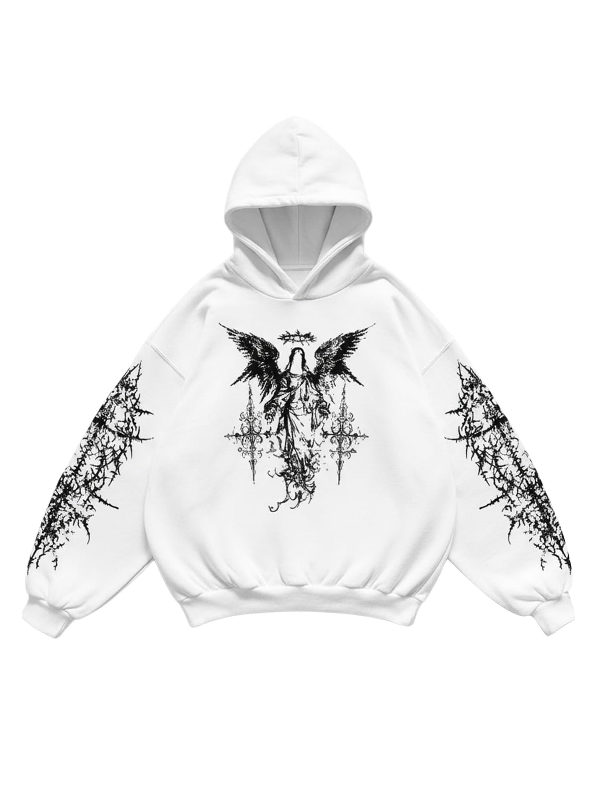 Verdusa Men's Y2k Gothic Graphic Hoodie Sweatshirt