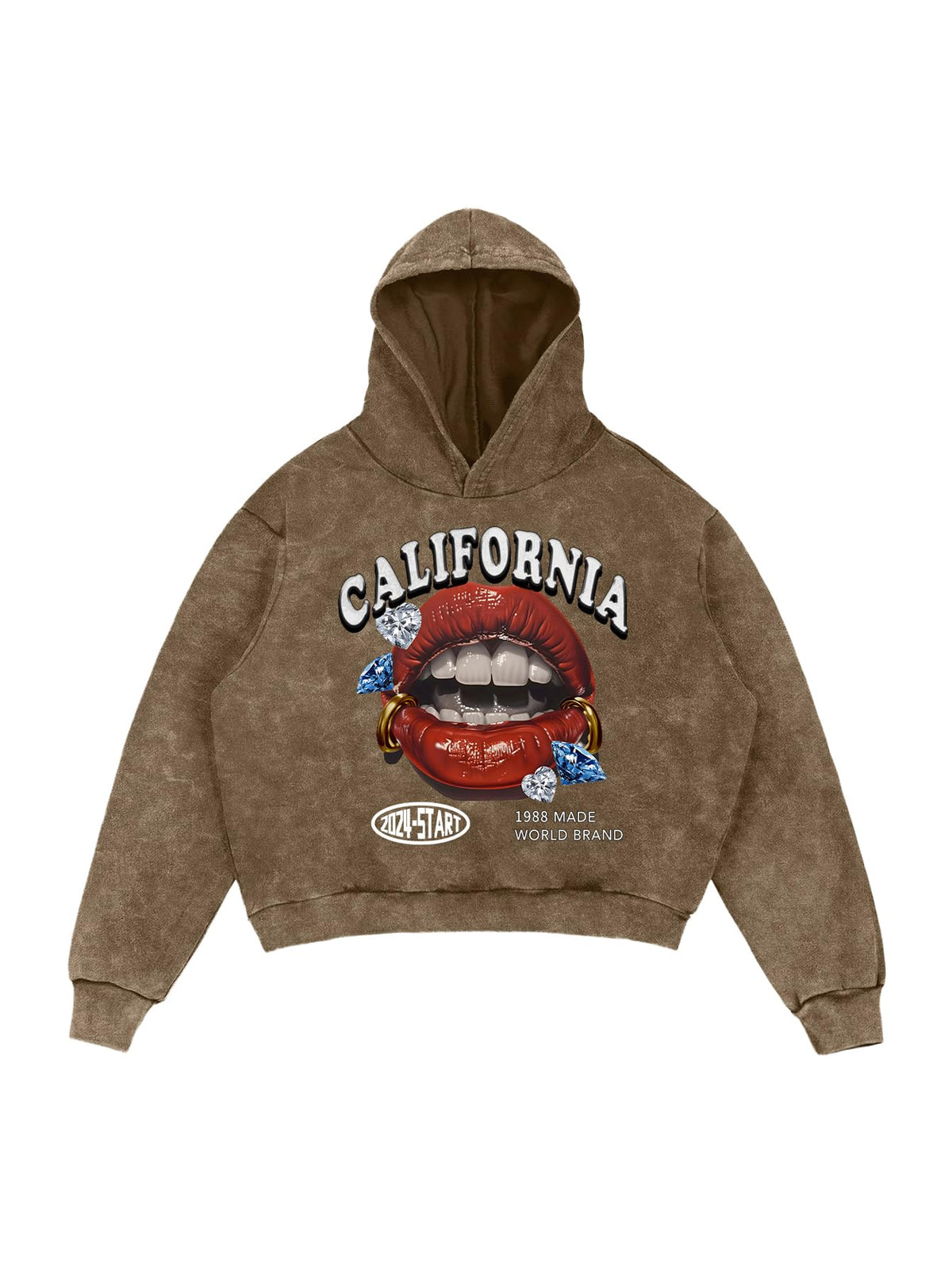 WDIRARA Men's Y2k Graphic Distressed Hoodie Vintage Hooded Sweatshirt