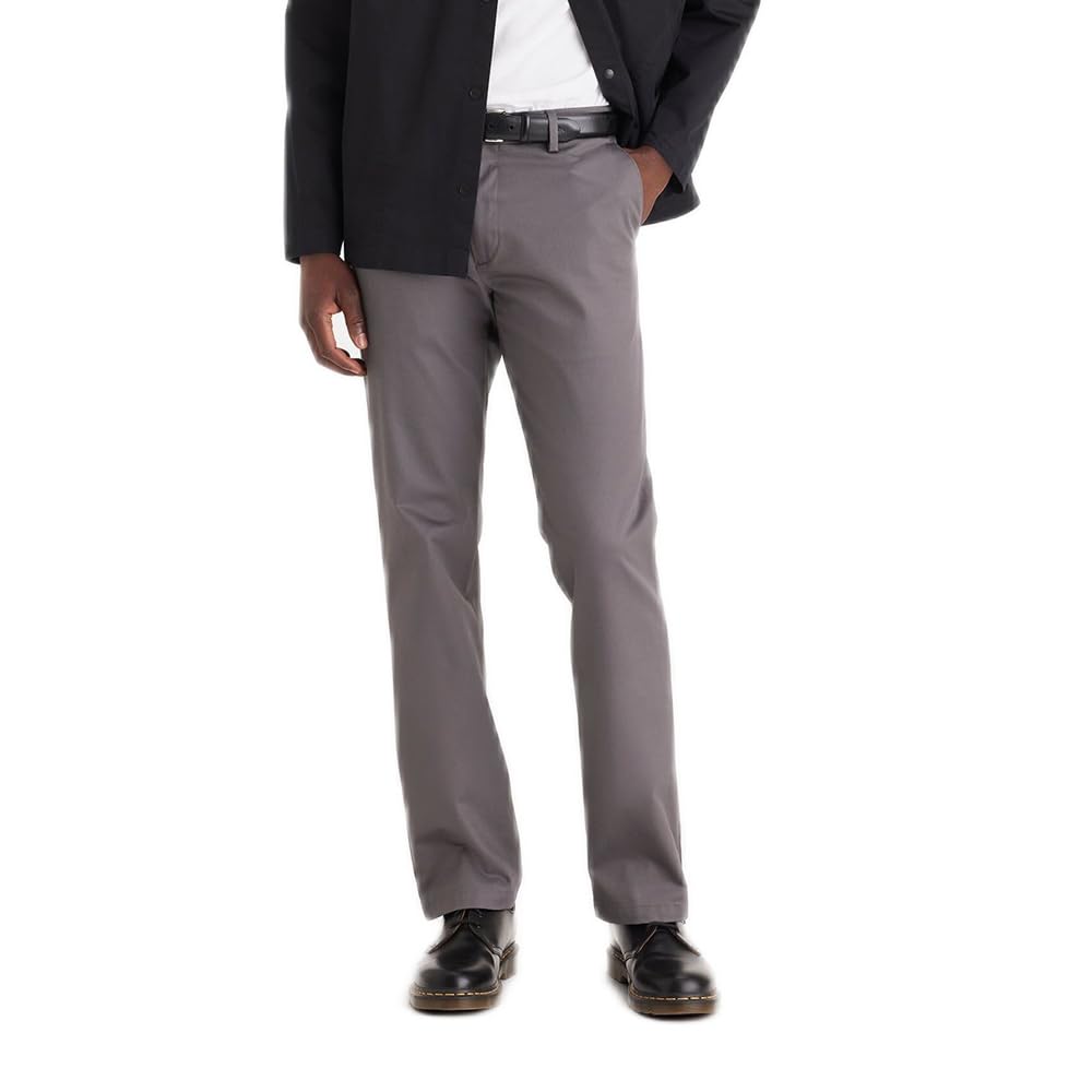 Dockers Mens Straight Fit Signature Lux Cotton Stretch Khaki Pant