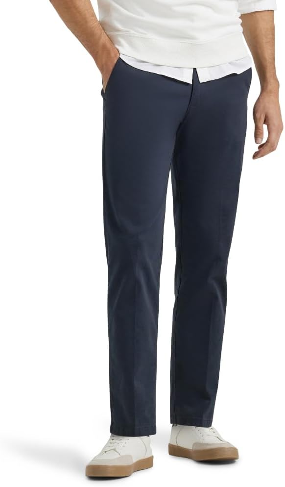 Lee Men's Extreme Motion Flat Front Slim Straight Pant