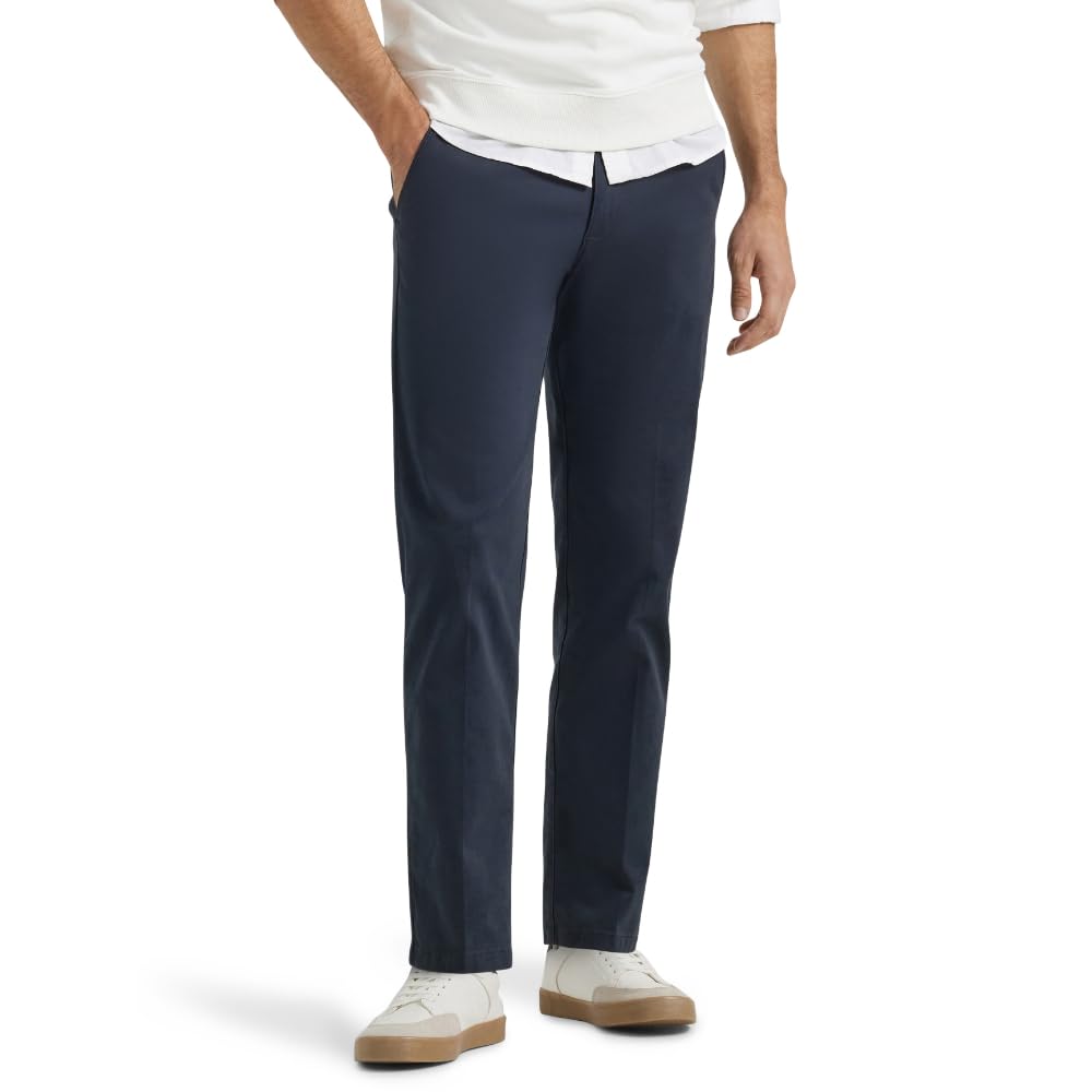 Lee Men's Extreme Motion Flat Front Slim Straight Pant