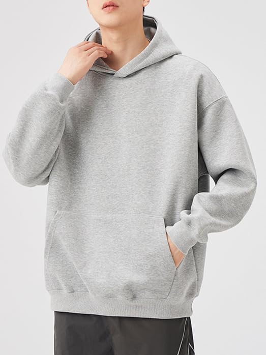 PAODIKUAI Men Hoodie Sweatshirt Loose Fit Fashion Pullover Hoodie Casual Long Sleeve Hooded Sweatshirt with Pocket
