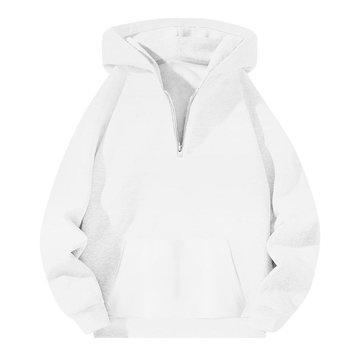 Men'S Quarter Zip Up Hoodies Fall Winter Jackets Drop Shoulder Sweatshirt