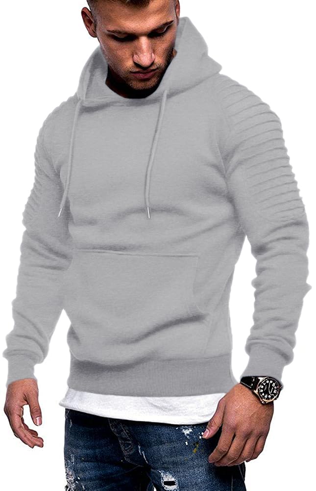 COOFANDY Men's Hoodie Casual Drawstring Athletic Hooded Pullover Sweatshirt