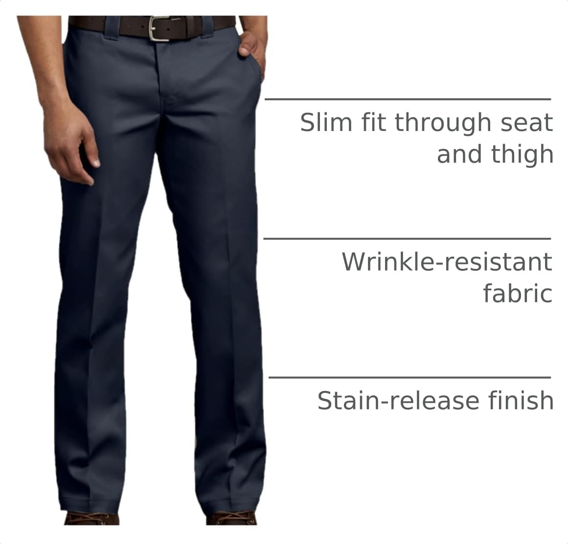 Dickies Mens 873 Flex Slim Fit Work Pants