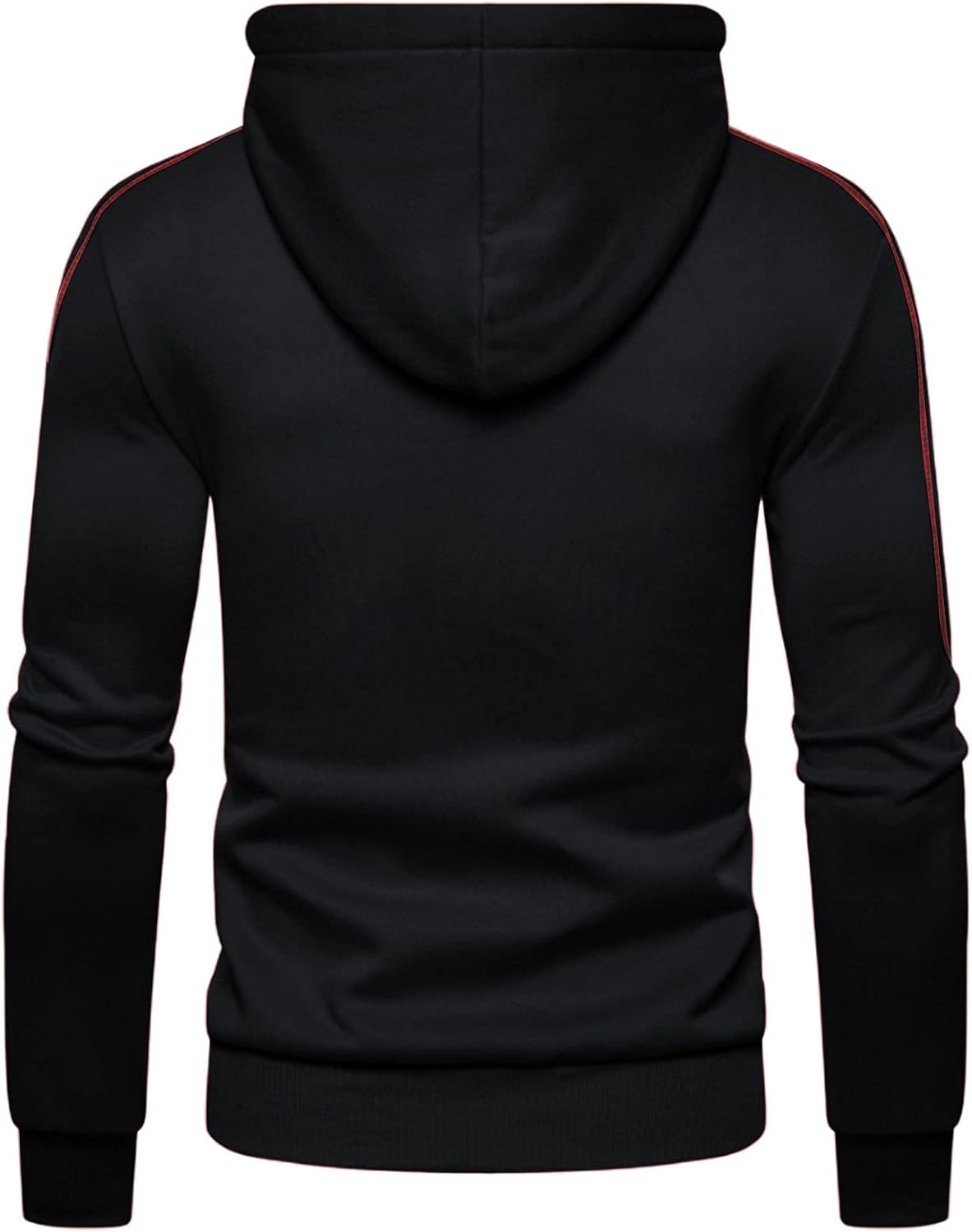 Lu's Chic Men's Hoodies Jackets Fleece Long Sleeve Full Zip Up Sweater Slim Fit Sweatshirt