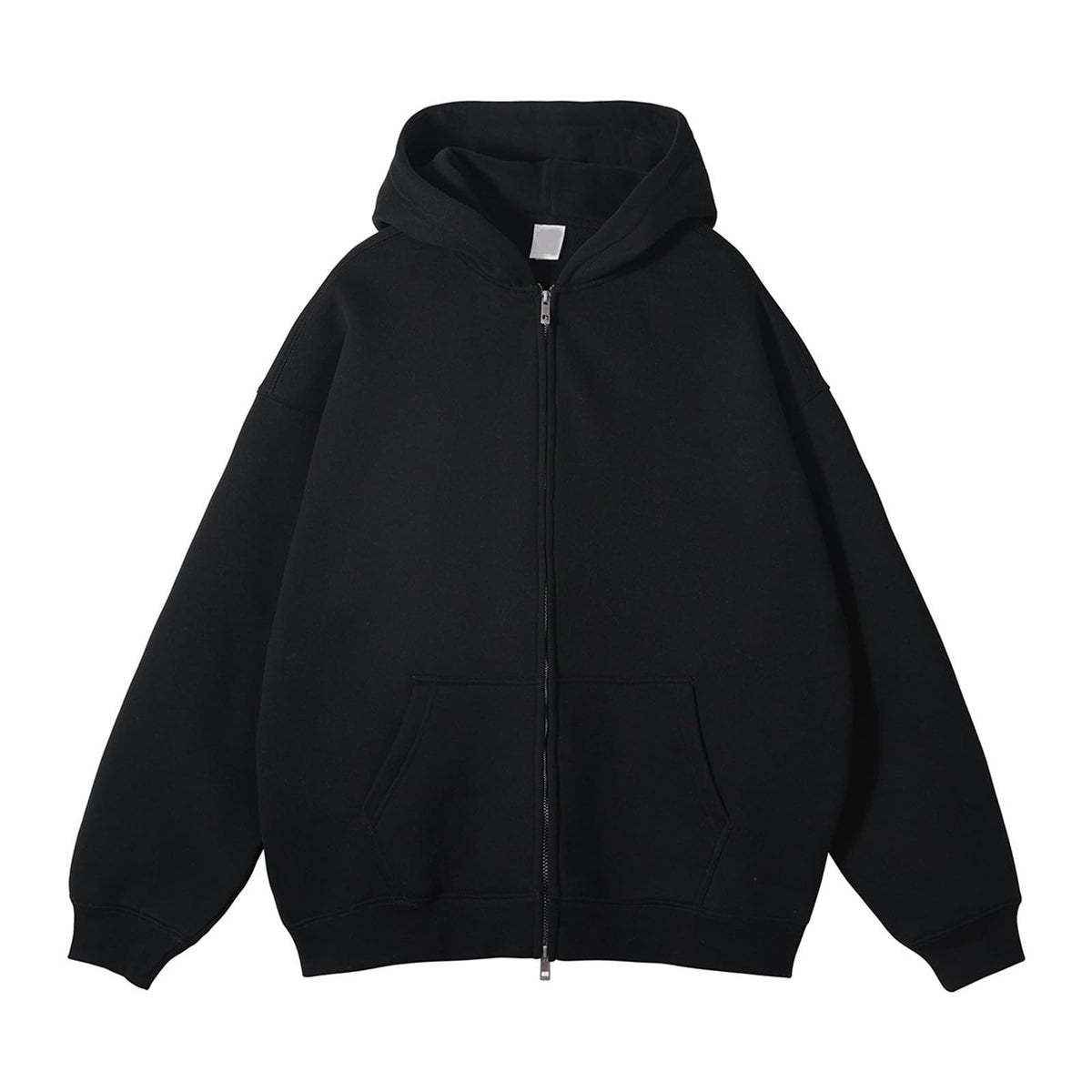 Mens Heavyweight Fleece Zip Up Hoodie Oversized Hooded Sweatshirts