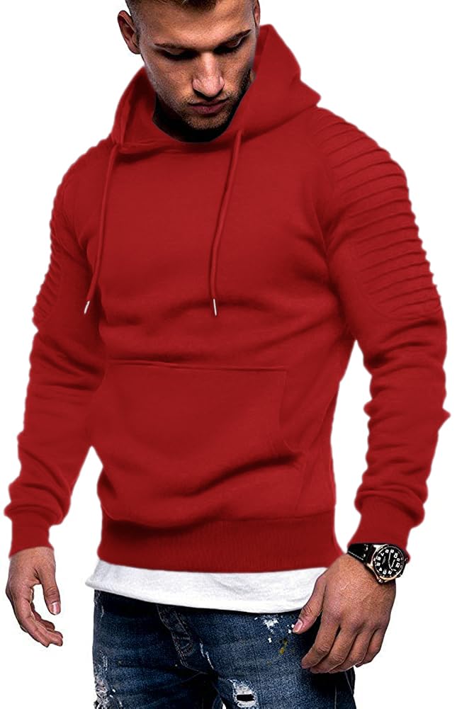 COOFANDY Men's Hoodie Casual Drawstring Athletic Hooded Pullover Sweatshirt