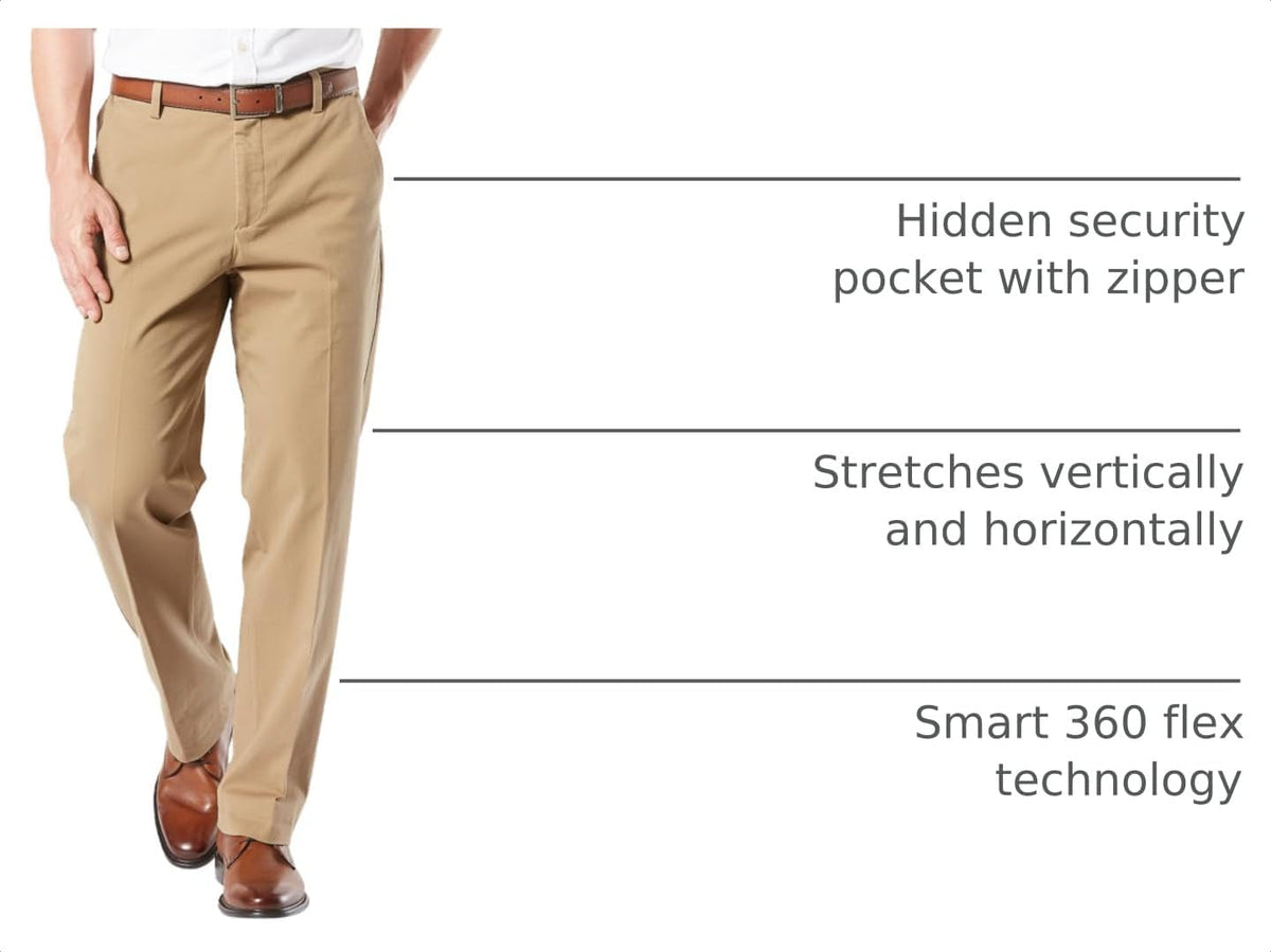 DOCKERS Men's Classic Fit Workday Khaki Smart 360 Flex Pants (Standard and Big & Tall)