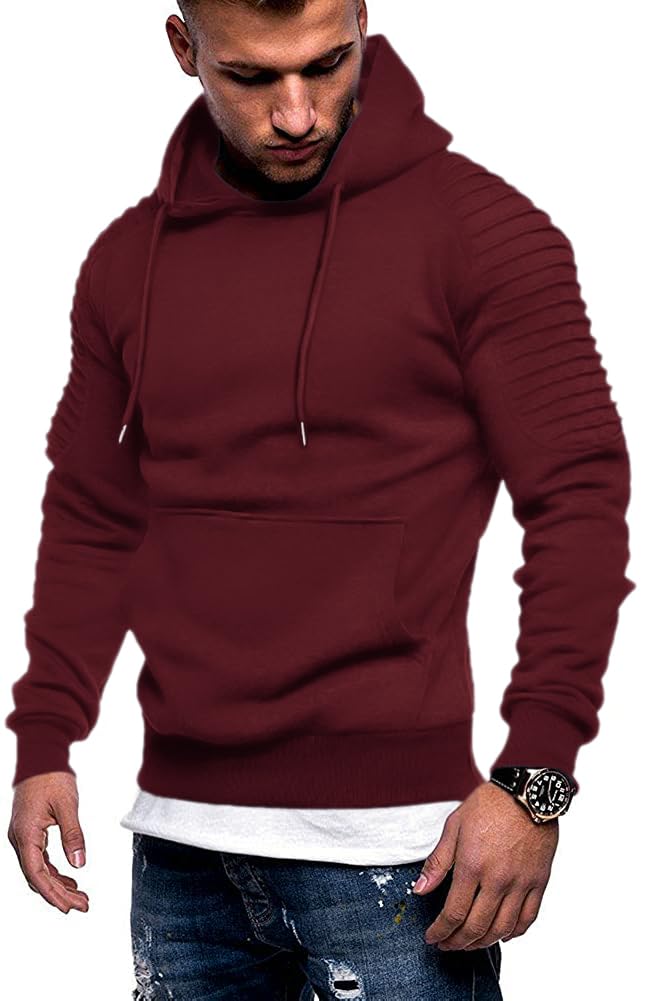 COOFANDY Men's Hoodie Casual Drawstring Athletic Hooded Pullover Sweatshirt