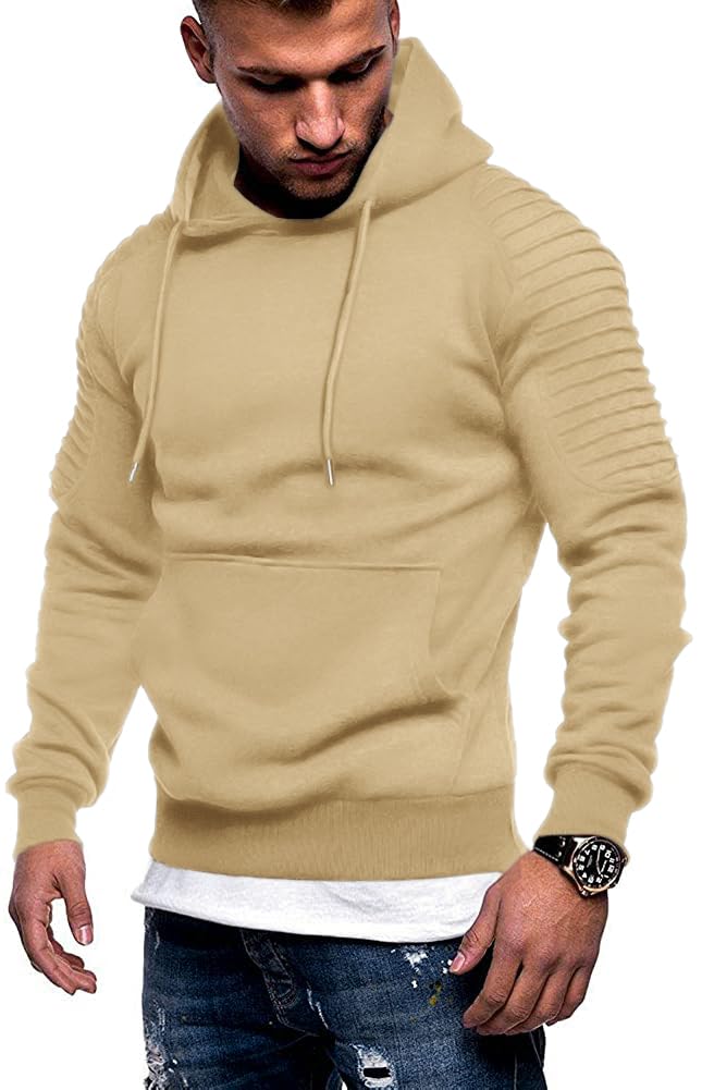 COOFANDY Men's Hoodie Casual Drawstring Athletic Hooded Pullover Sweatshirt