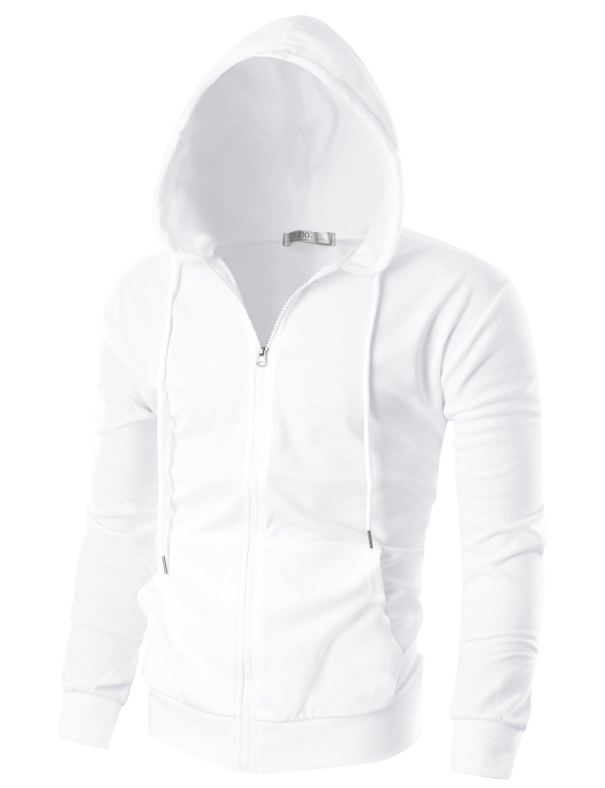 Ohoo Men's Zip Up Hoodie Lightweight Slim Fit Hooded Jacket