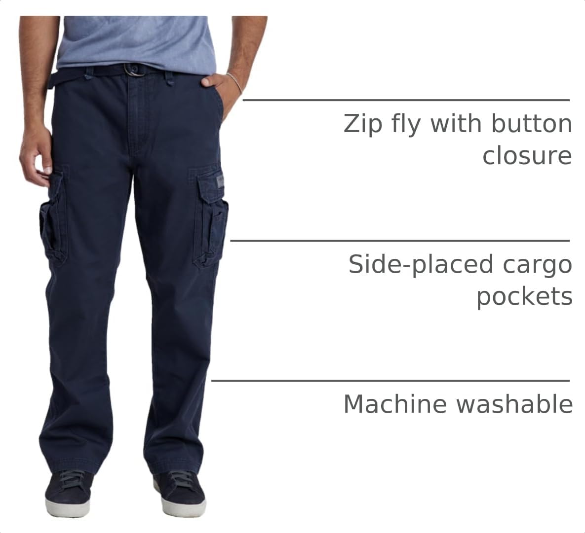 UNIONBAY Men's Survivor Iv Relaxed Fit Cargo Pant-Reg and Big and Tall Sizes