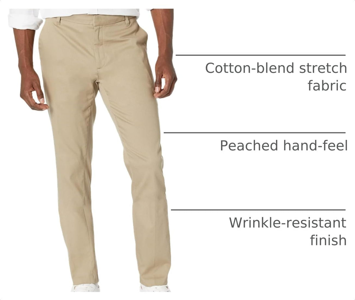 Amazon Essentials Men's Slim-Fit Wrinkle-Resistant Flat-Front Stretch Chino Pant