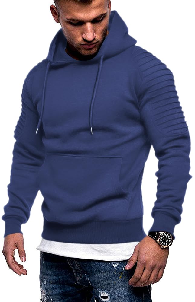COOFANDY Men's Hoodie Casual Drawstring Athletic Hooded Pullover Sweatshirt