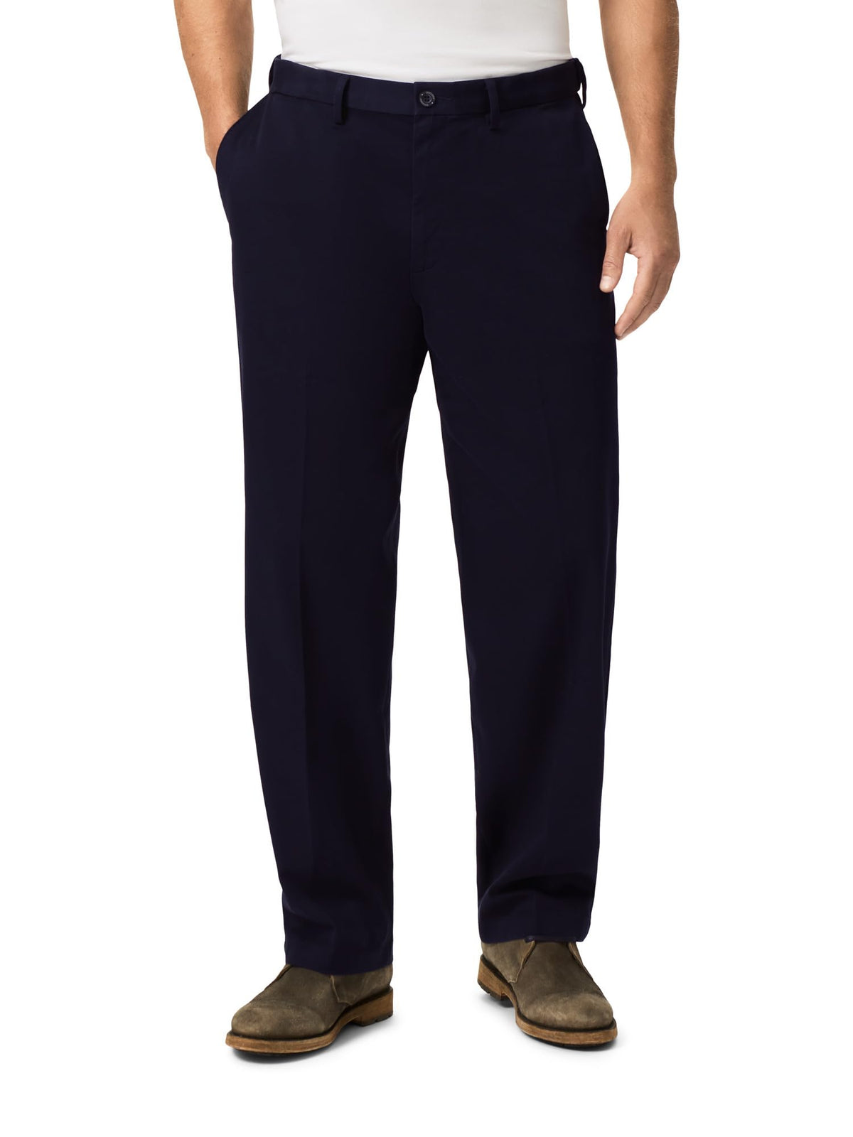Dockers Men's Comfort Khaki Stretch Relaxed-fit Flat-Front Pant