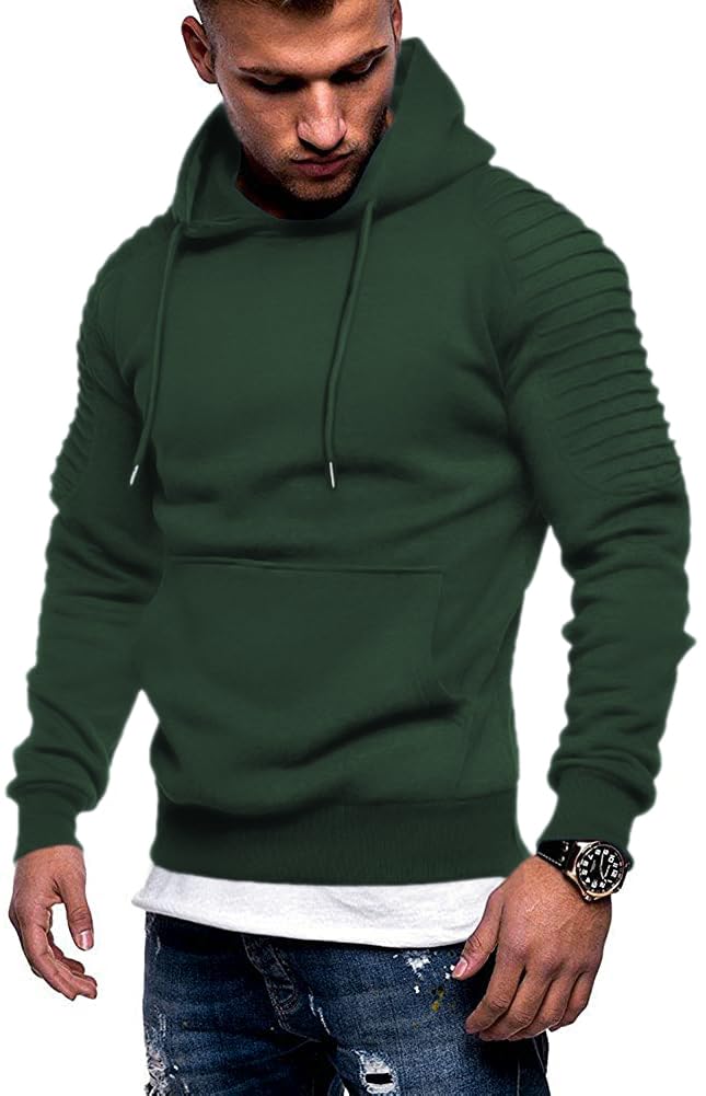 COOFANDY Men's Hoodie Casual Drawstring Athletic Hooded Pullover Sweatshirt