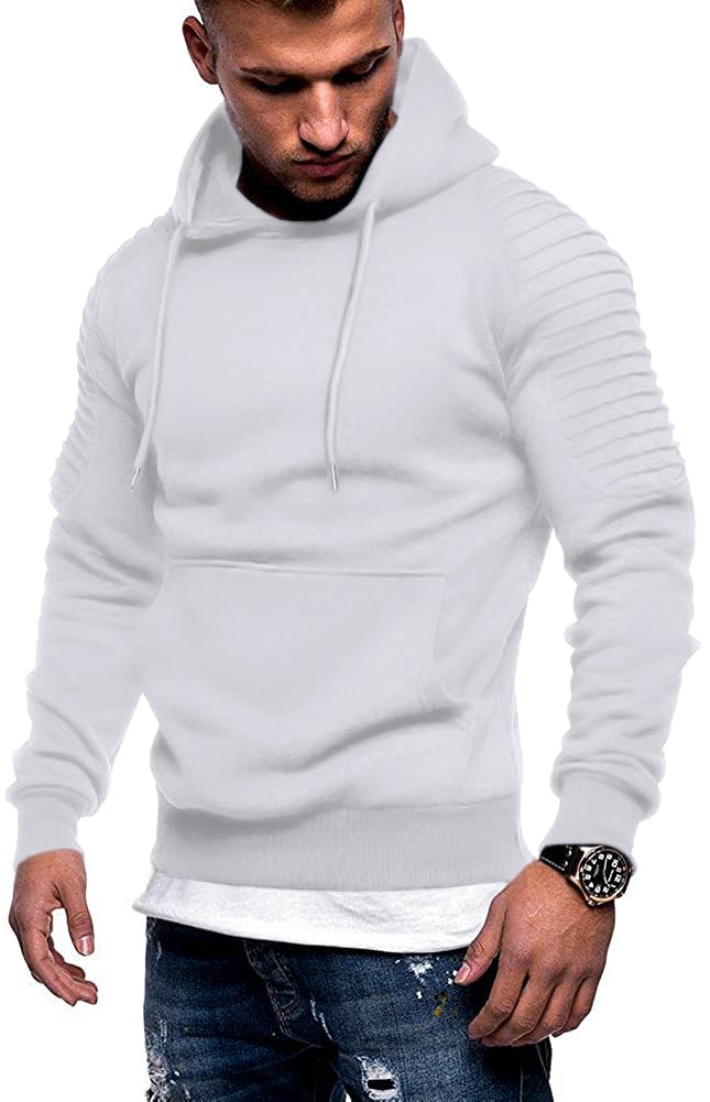 COOFANDY Men's Hoodie Casual Drawstring Athletic Hooded Pullover Sweatshirt