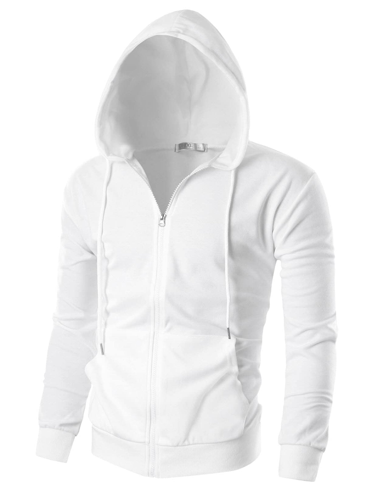 Ohoo Men's Zip Up Hoodie Lightweight Slim Fit Hooded Jacket