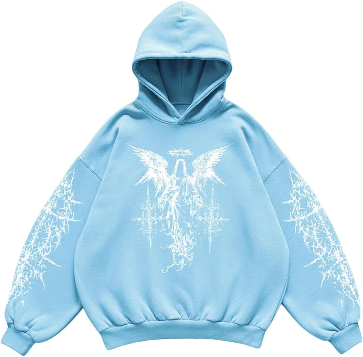 Verdusa Men's Y2k Gothic Graphic Hoodie Sweatshirt