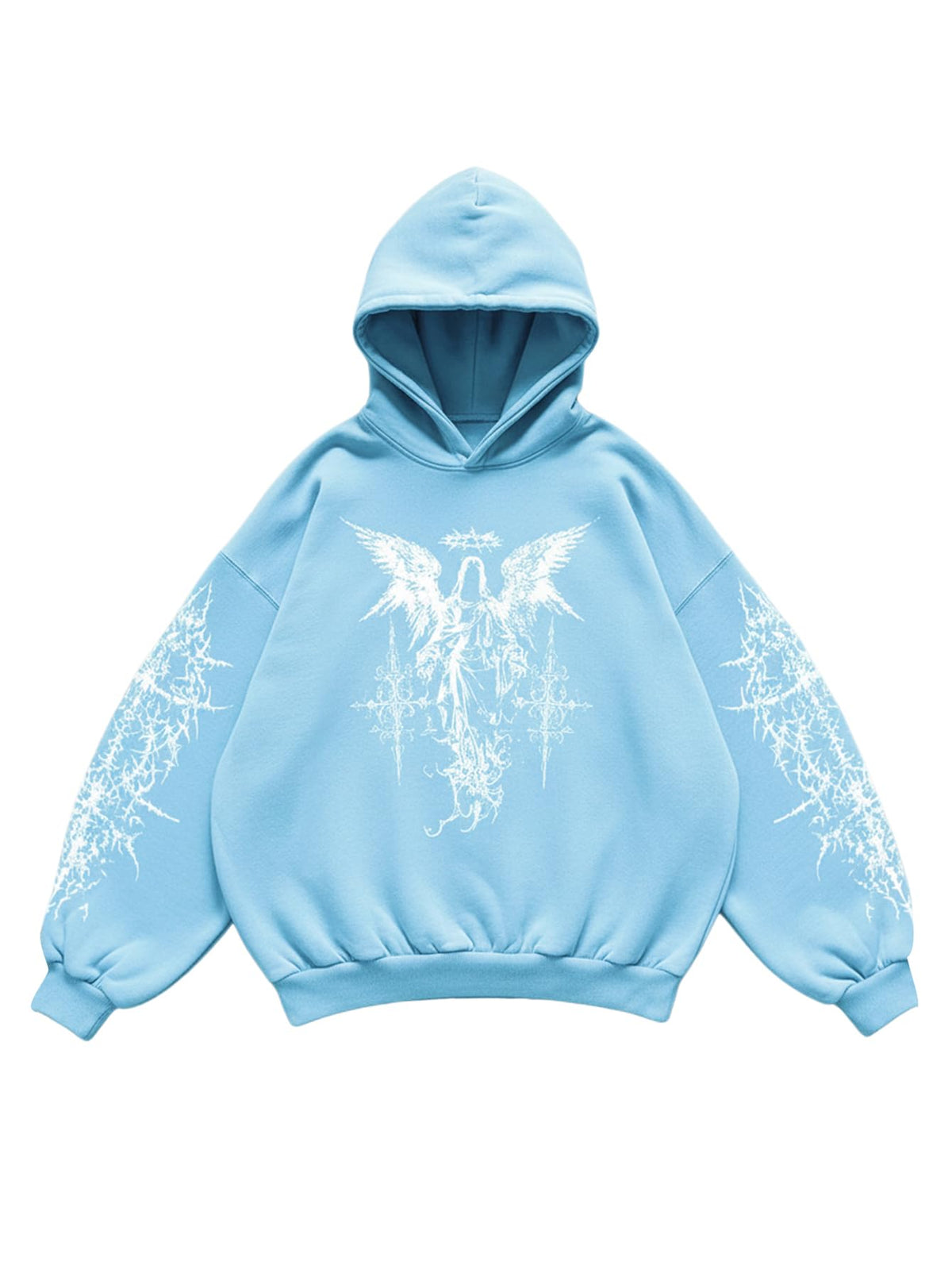 Verdusa Men's Y2k Gothic Graphic Hoodie Sweatshirt