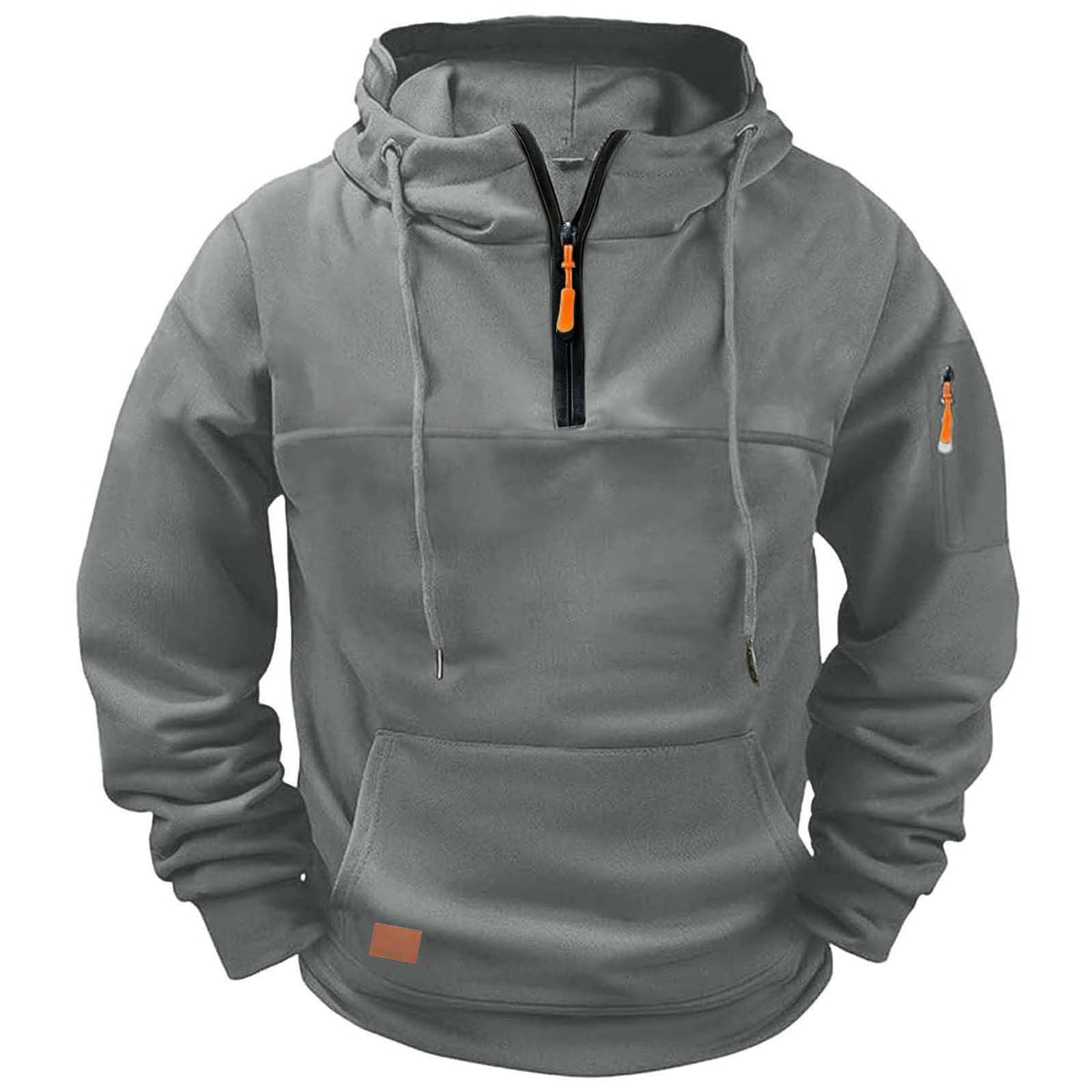 Hoodies for Men Quarter Zip Sweatshirt Tactical Cargo Pullover with Pockets