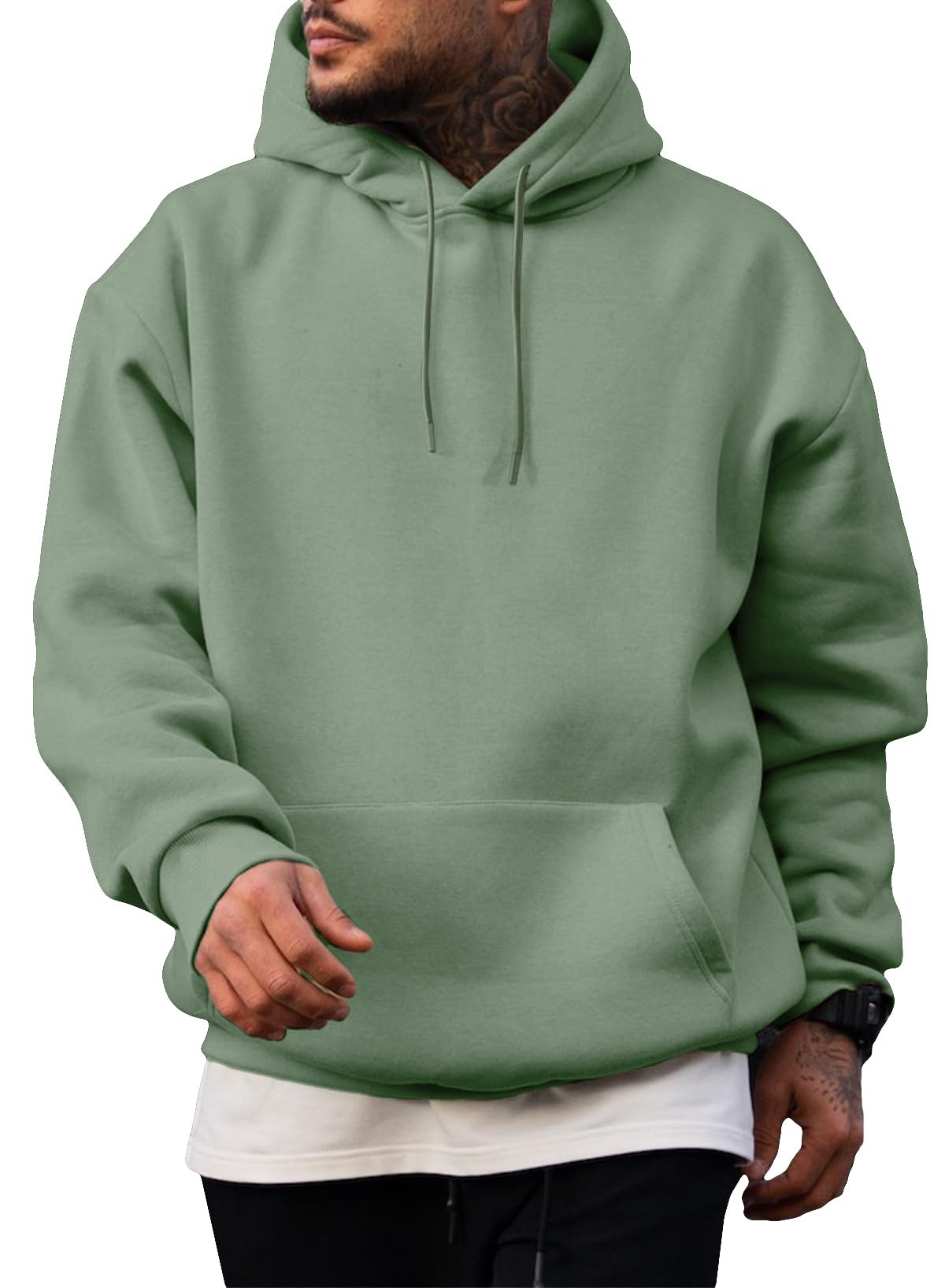JMIERR Mens Fleece Lined Oversized Hoodie Pullover Sweatshirts
