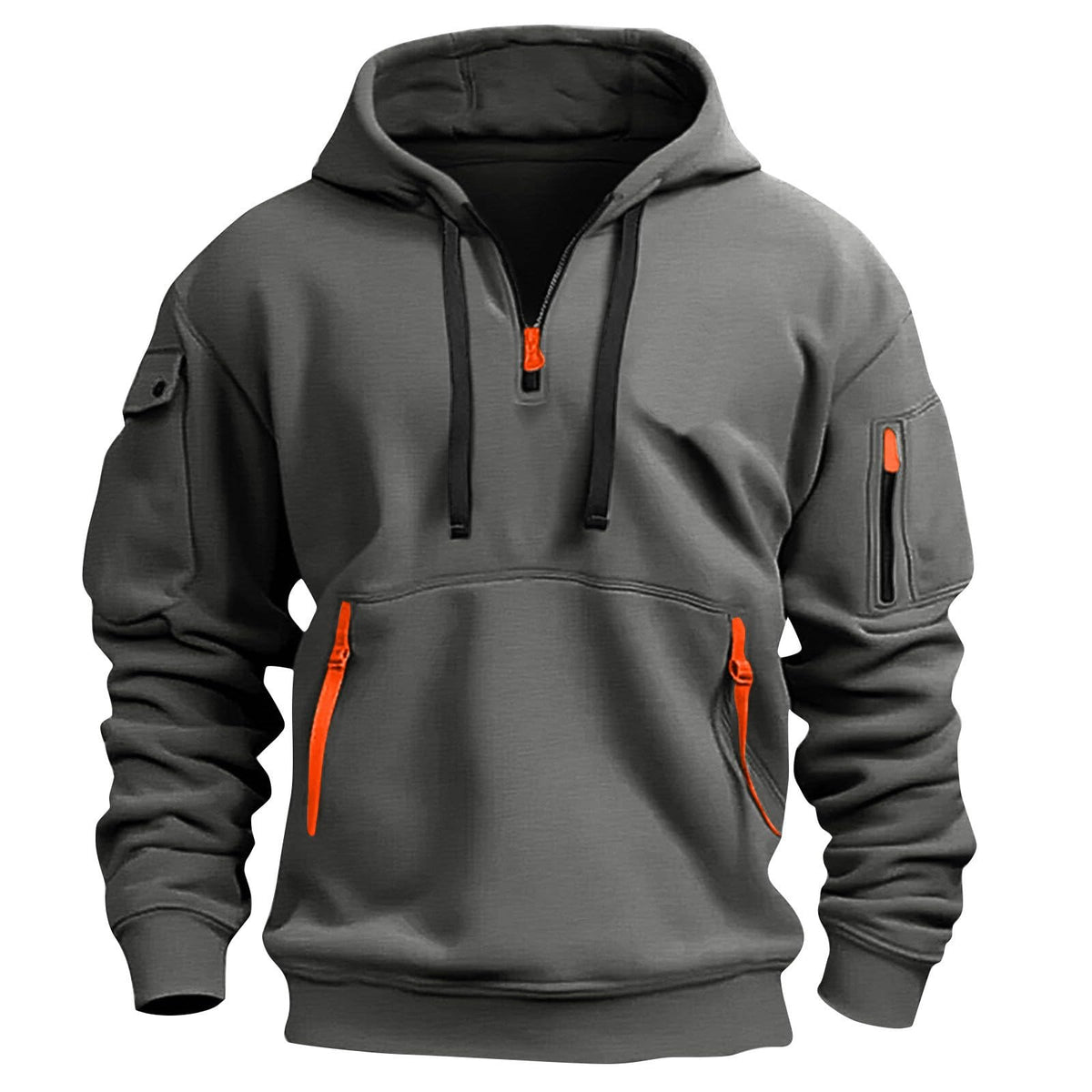 Mens Hoodies Quarter Zip Pullover Tactical Hoodie for Men Sweatshirt