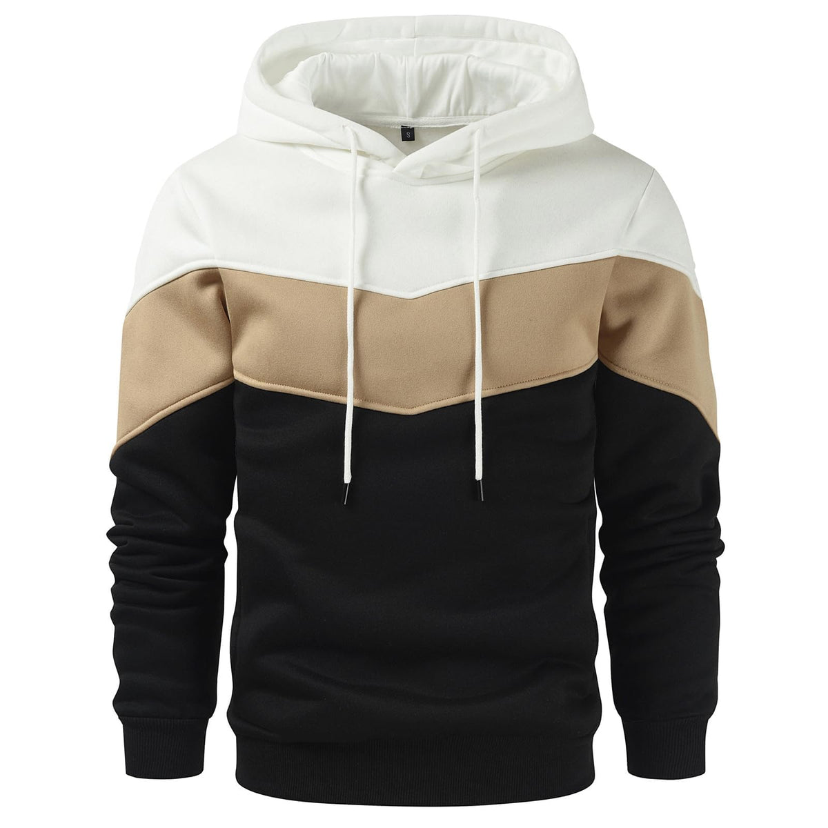 Gesean Men's Novelty Color Block Pullover Fleece Hoodie Casual Sweatshirt