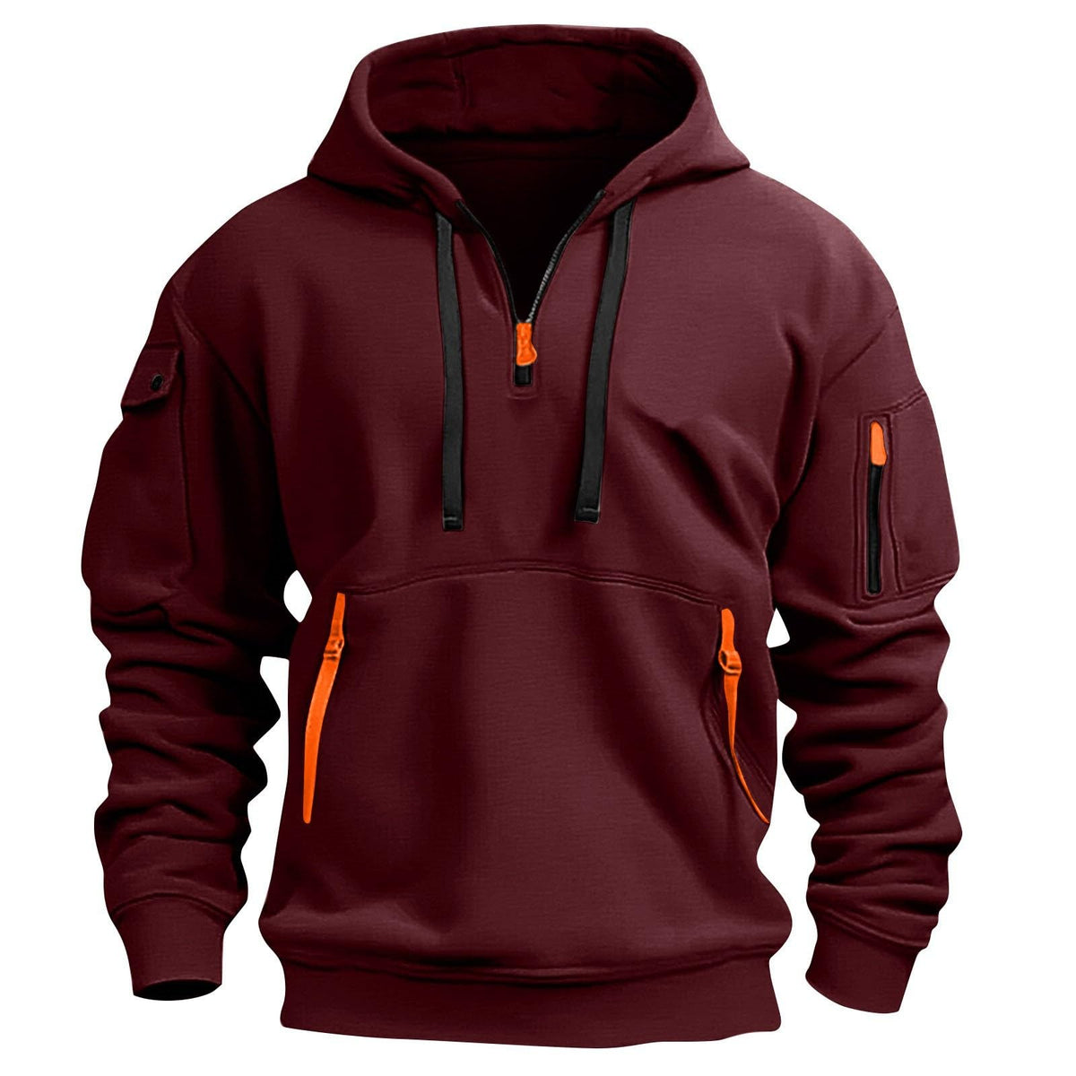 Mens Hoodies Quarter Zip Pullover Tactical Hoodie for Men Sweatshirt