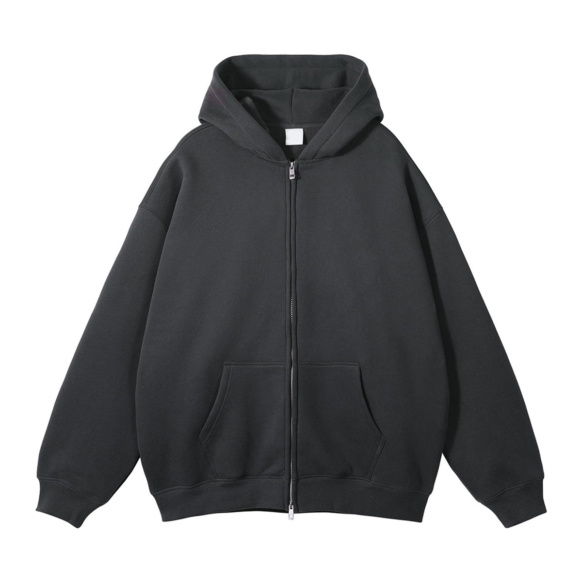 Mens Heavyweight Fleece Zip Up Hoodie Oversized Hooded Sweatshirts