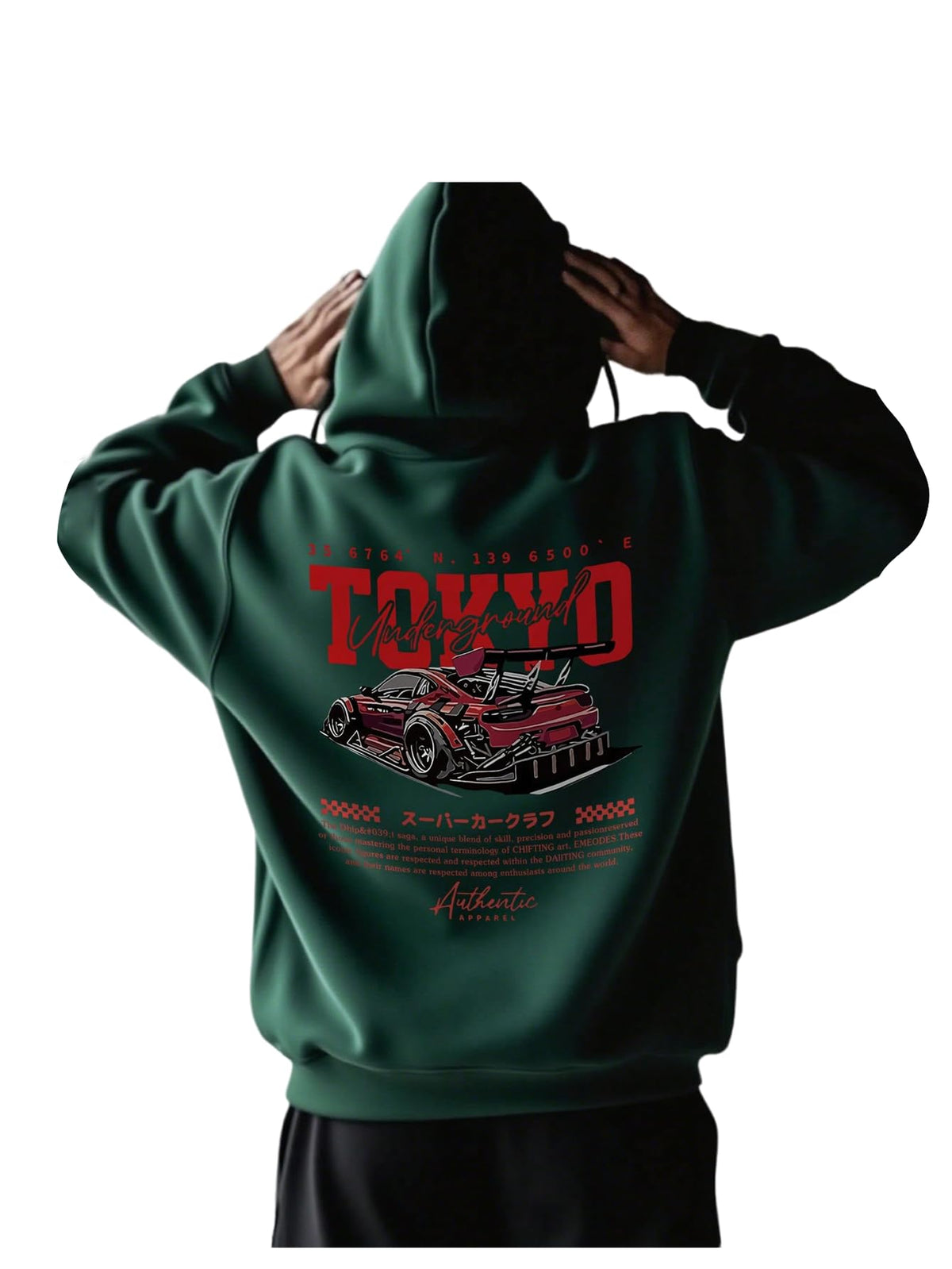 RoseSeek Men's Vintage Graphic Car Hoodies Long Sleeve Thermal Sweatshirts