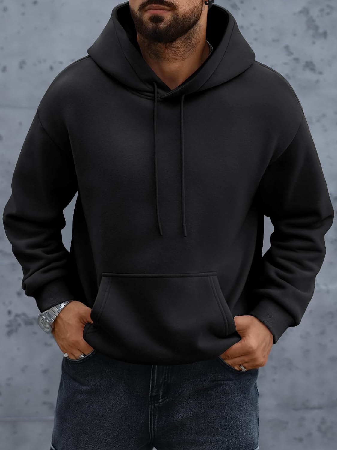 EFAN Mens Oversized Hoodies Fleece Lined Sweatshirts