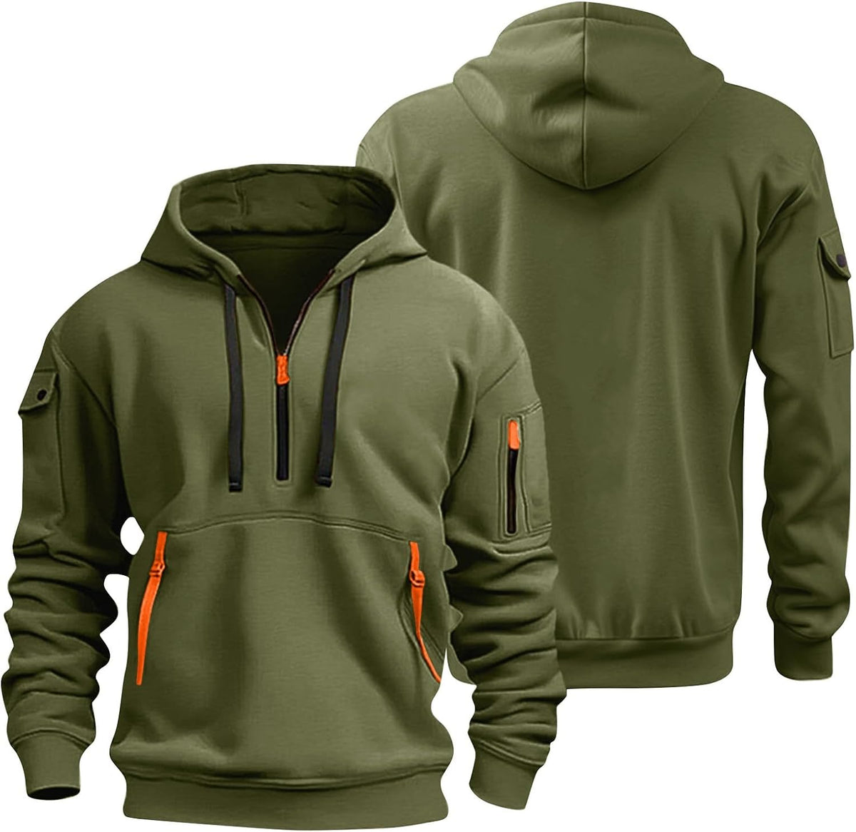 Mens Hoodies Quarter Zip Pullover Tactical Hoodie for Men Sweatshirt