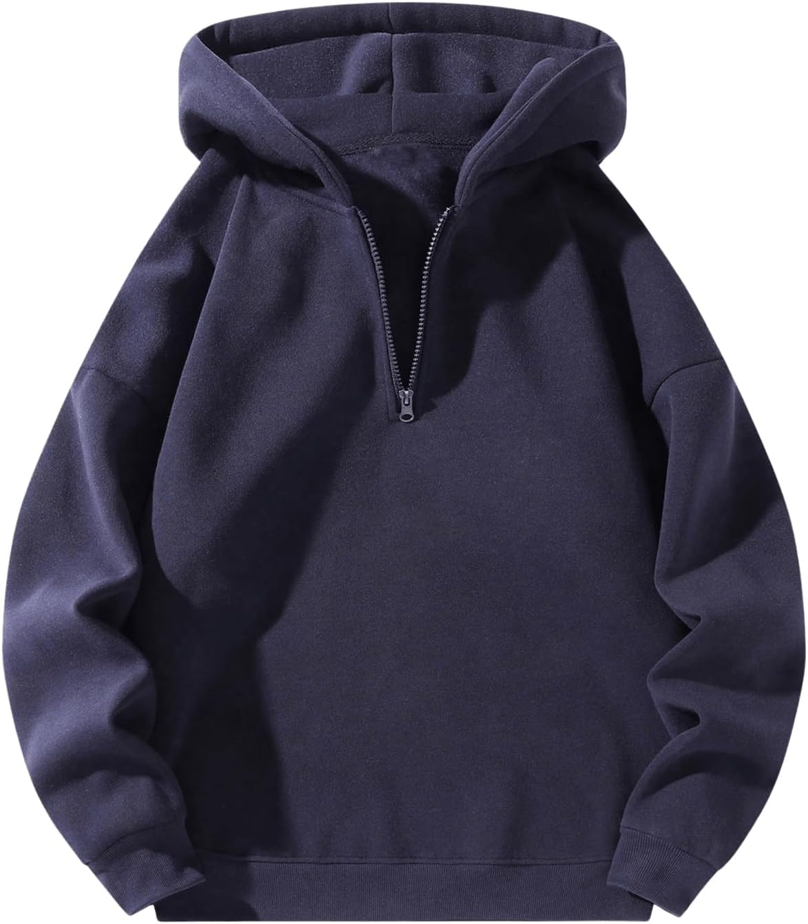 SOLY HUX Men's Quarter Zip Up Hoodies Long Sleeve Drop Shoulder Sweatshirt