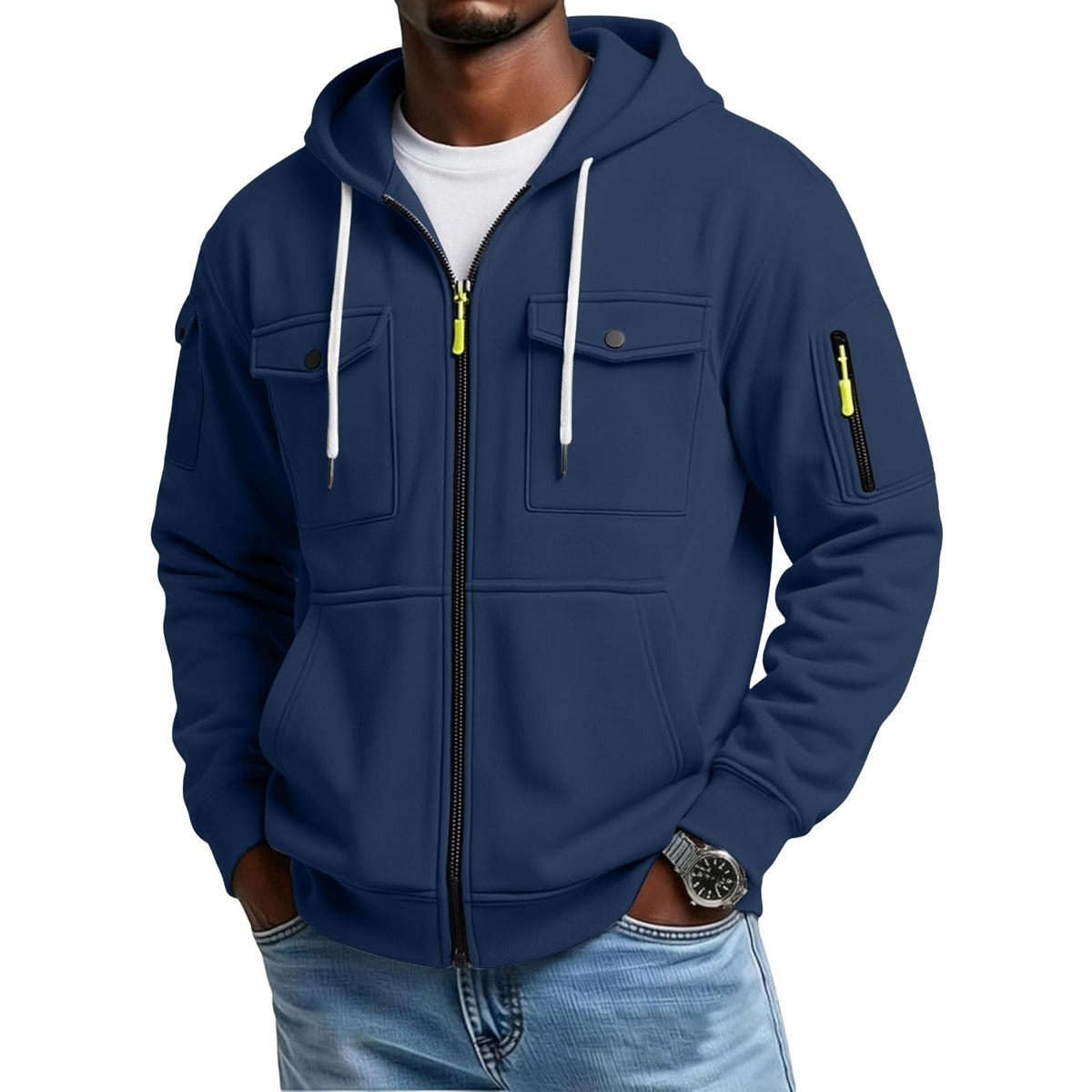 Mens Pullover Hoodie Oversized Lightweight Fleece Hooded Sweatshirt