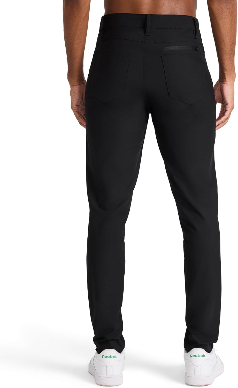 Reebok Men's 5-Pocket Voyager Oblong Pant, Tapered Slim Fit, Lightweight Poly Double-Knit Fabric
