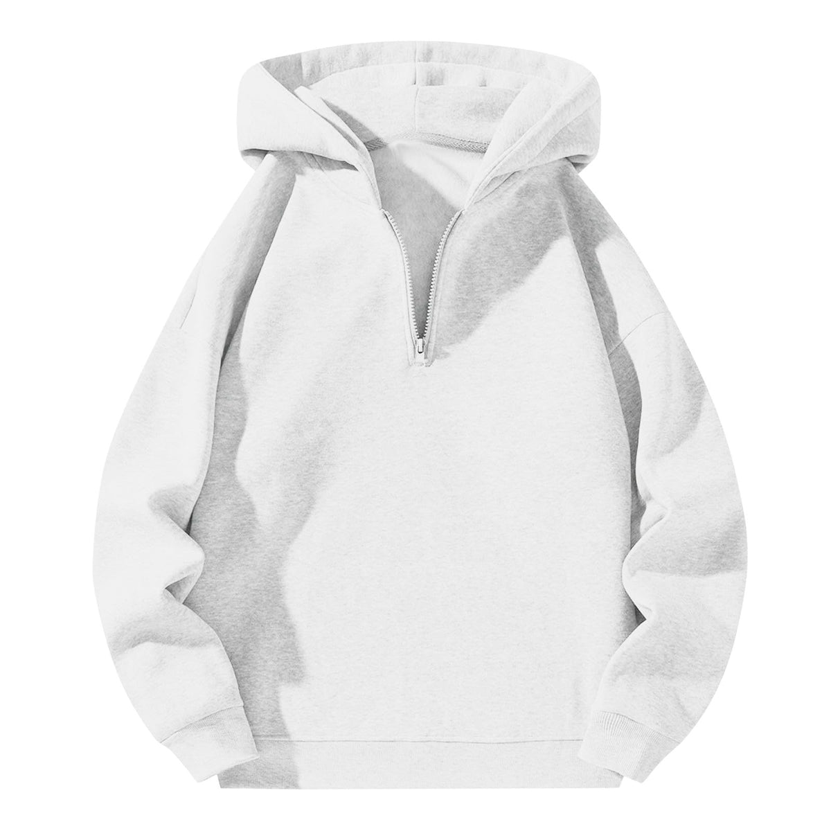 Men'S Quarter Zip Up Hoodies Fall Winter Jackets Drop Shoulder Sweatshirt