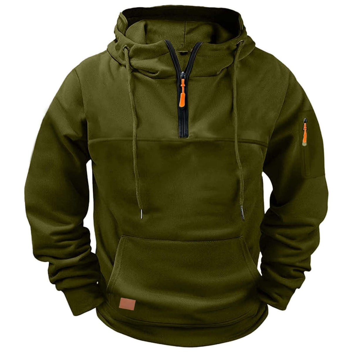 Cargo Hoodies for Men Quarter Zip Up Cargo Tactical Pullover Hoodies
