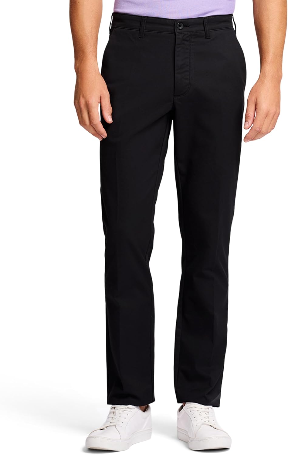 Izod Men's Performance Stretch Straight Fit Flat Front Chino Pant