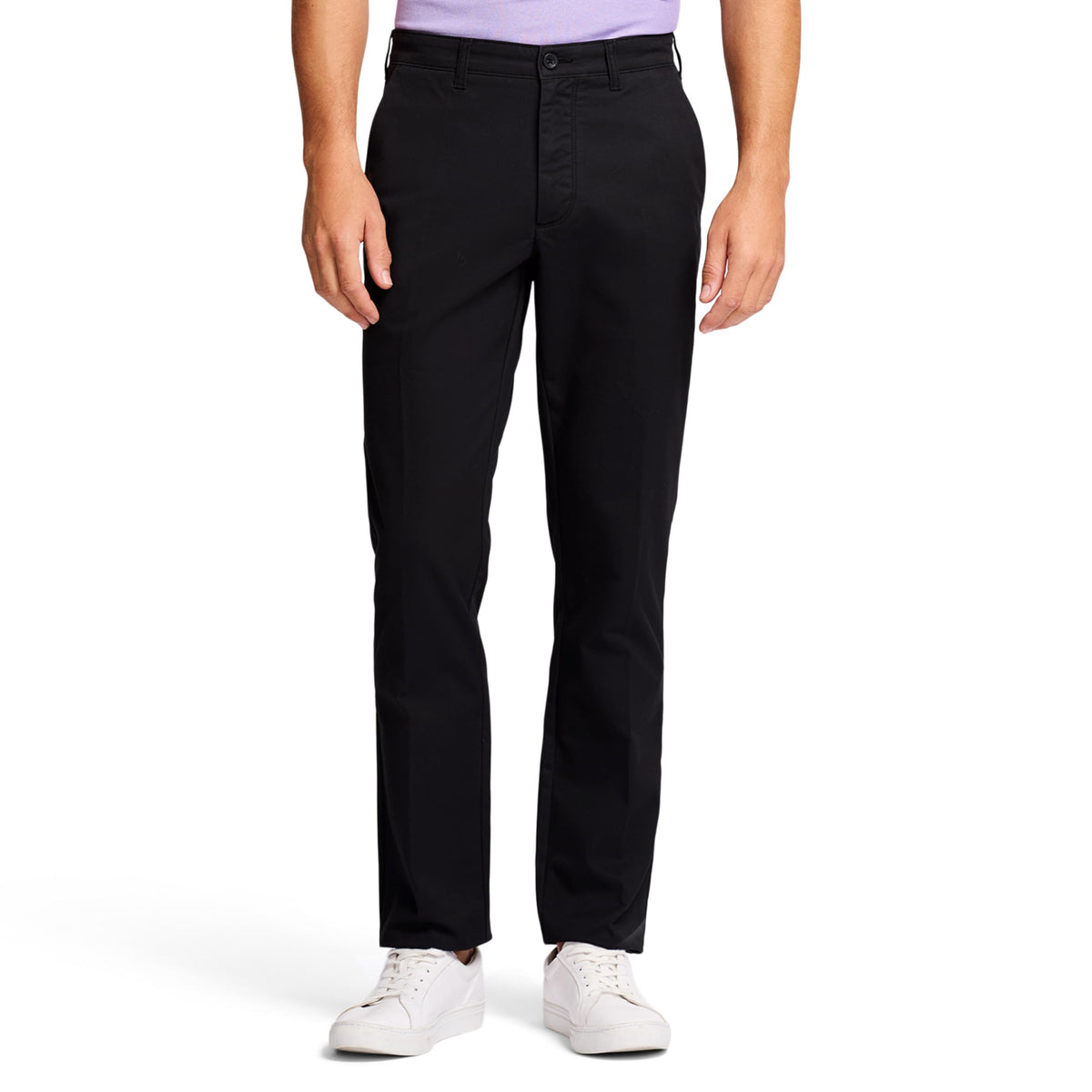 Izod Men's Performance Stretch Straight Fit Flat Front Chino Pant