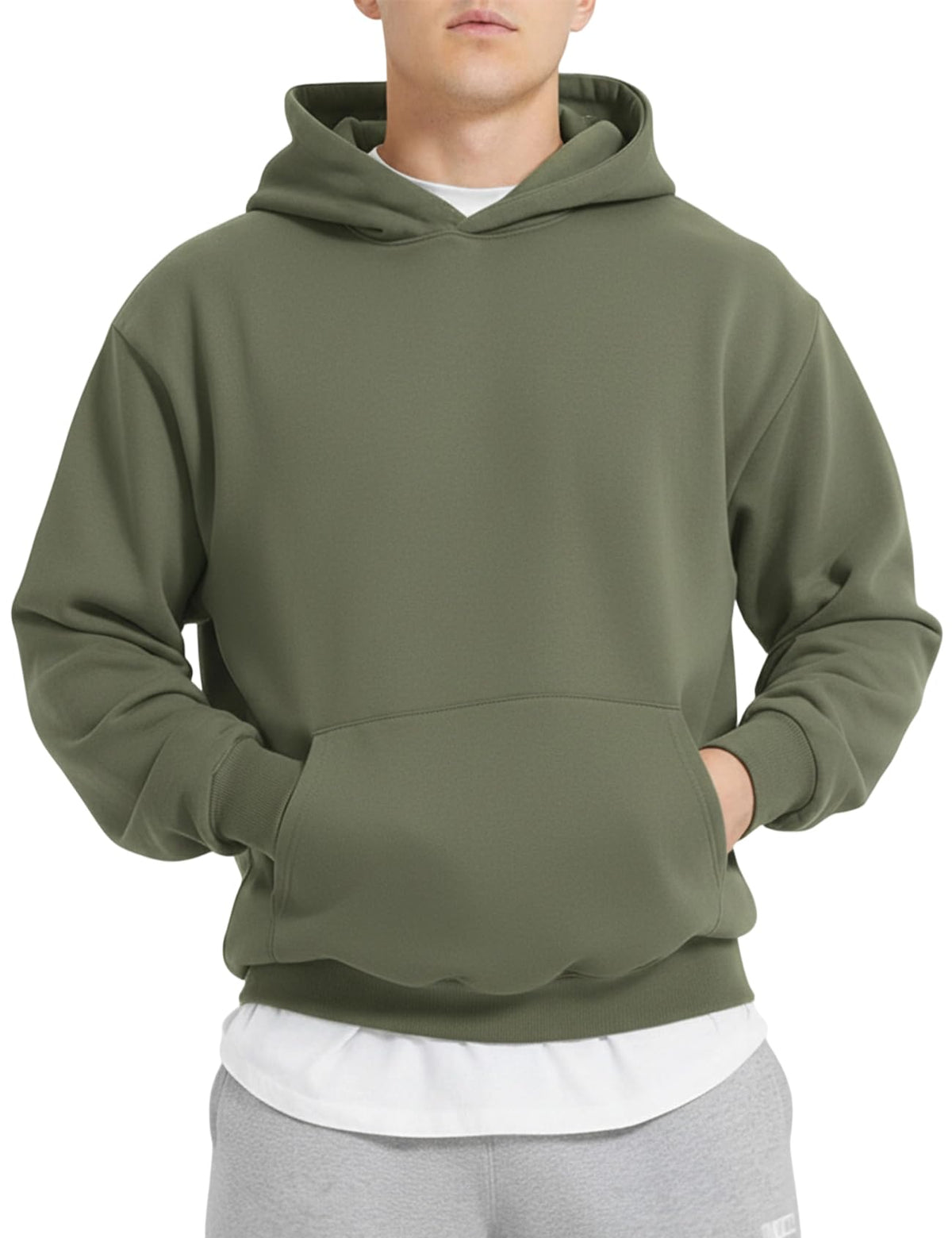 PAODIKUAI Men Hoodie Sweatshirt Loose Fit Fashion Pullover Hoodie Casual Long Sleeve Hooded Sweatshirt with Pocket